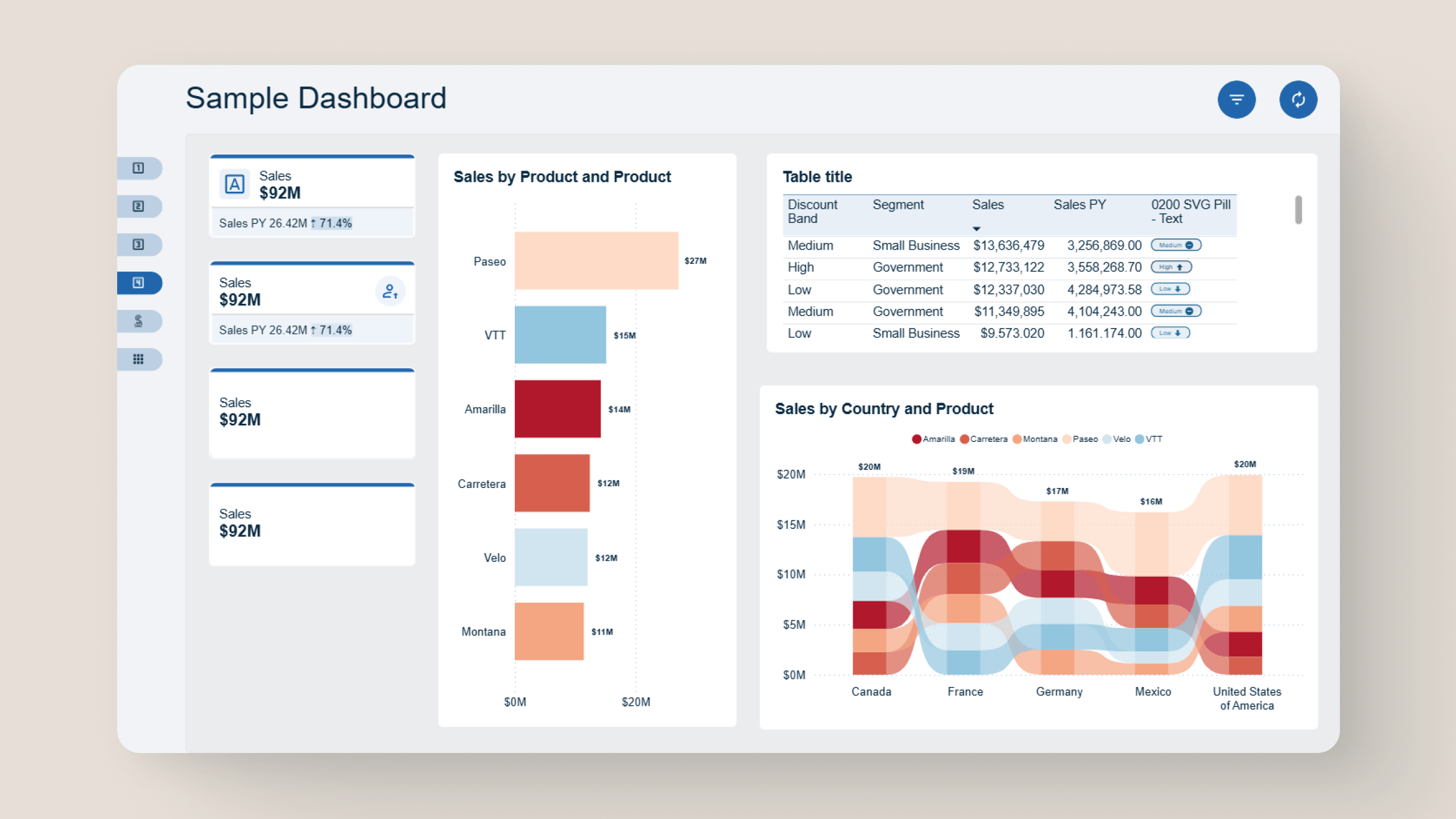 2560x1440 Power BI Master UI Template Power BI Dashboard Templates