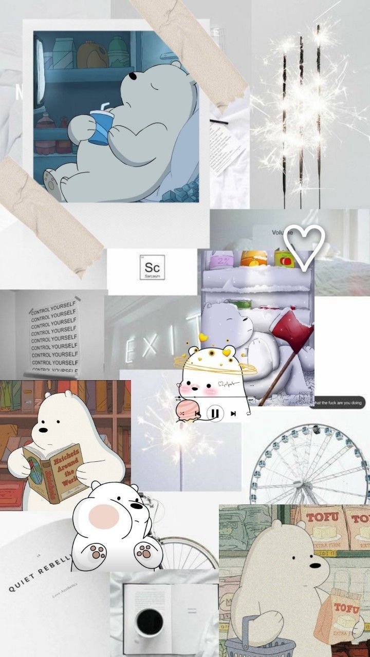 720x1279 We bare bear aesthetic wallpaper (ice bear)