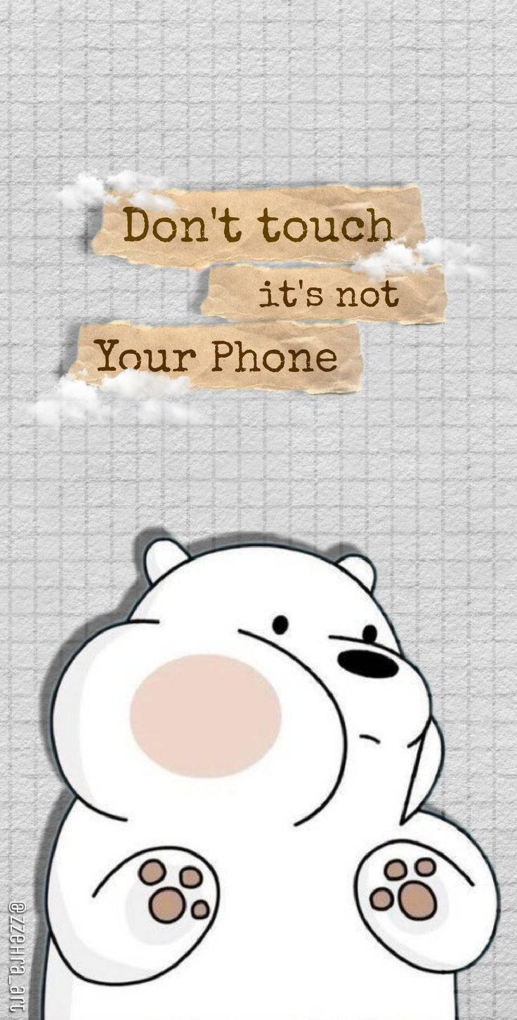 736x1452 Download Aesthetic Cartoon Squished Ice Bear Wallpaper