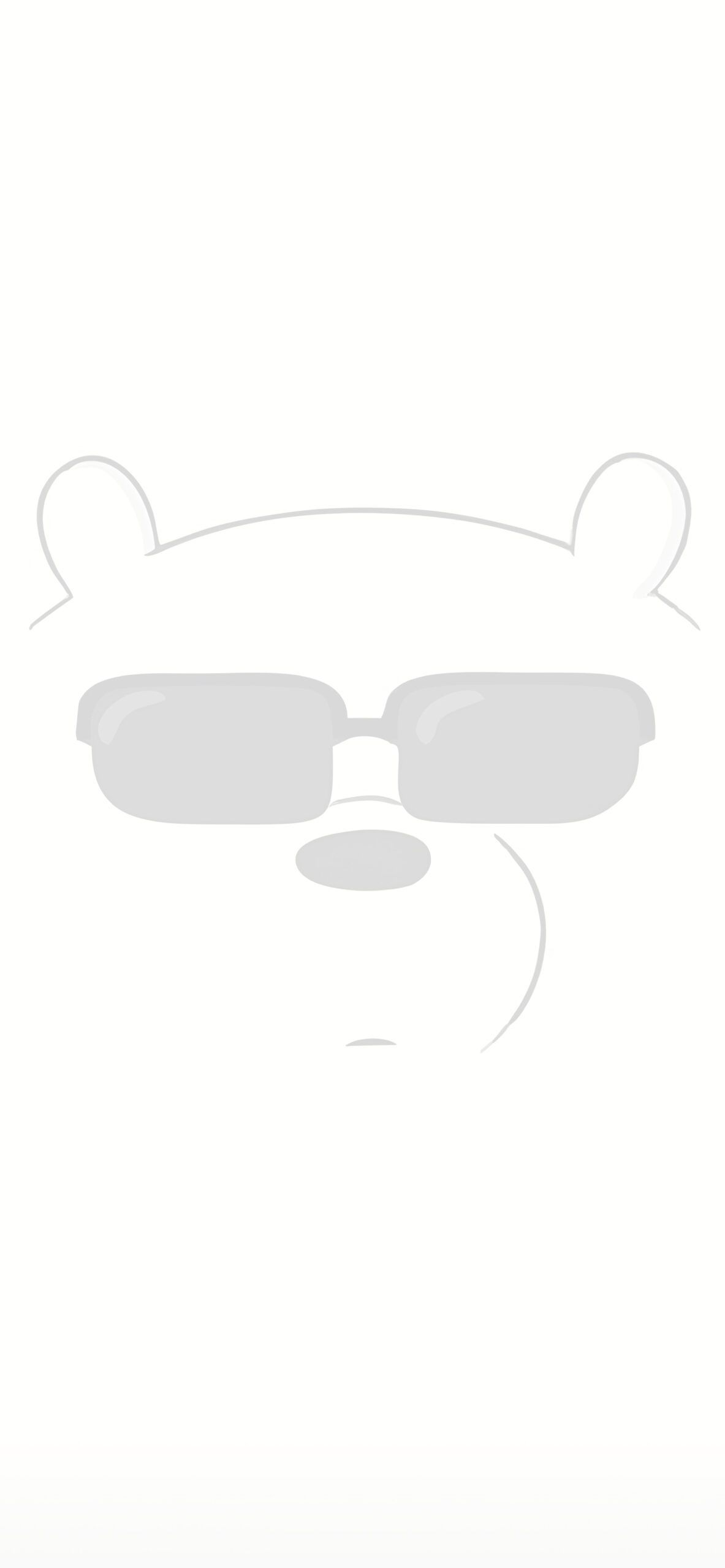 1183x2560 Cool Polar Bear Hipster Look Wallpaper Cartoons Wallpaper