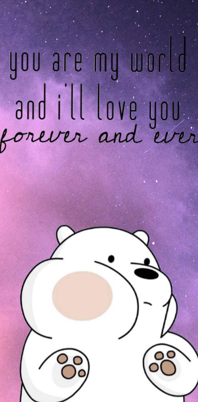 630x1280 Download Ice Bear Squishing Face Galaxy Aesthetic Wallpaper