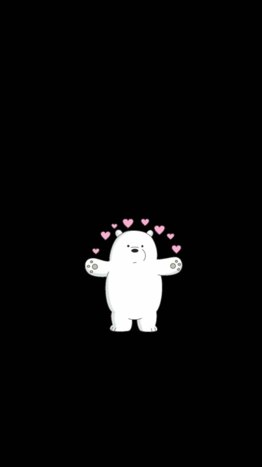 1080x1920 Ice Bear Black Apple iPhone Wallpaper