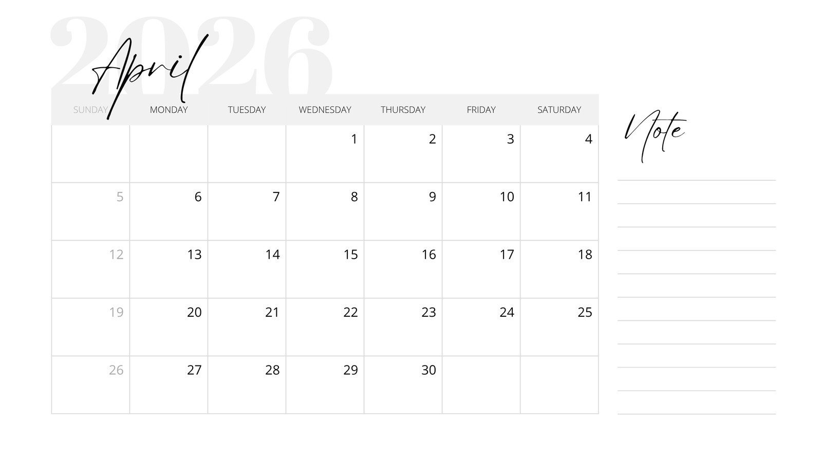 1600x900 Free and customizable april templates