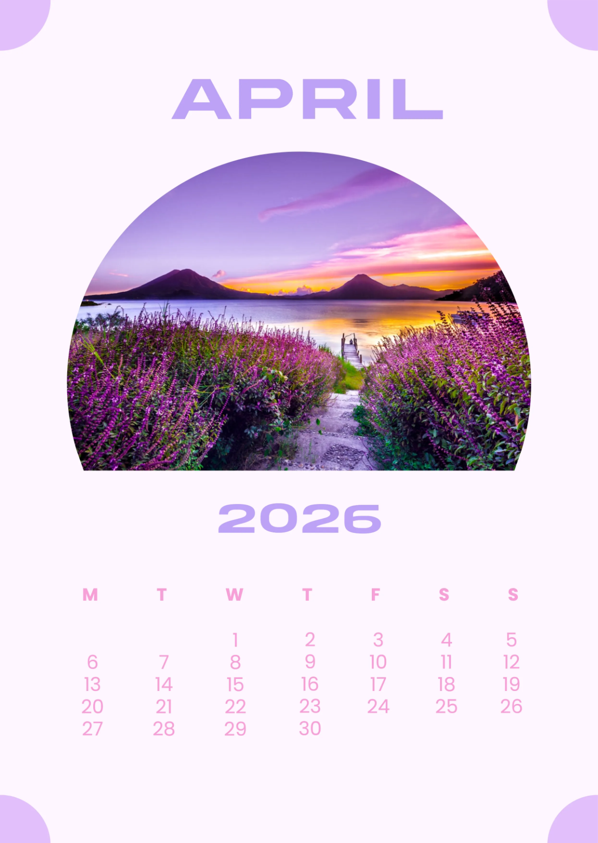 1200x1691 Free Professional April 2026 Calendar Template to Edit Online