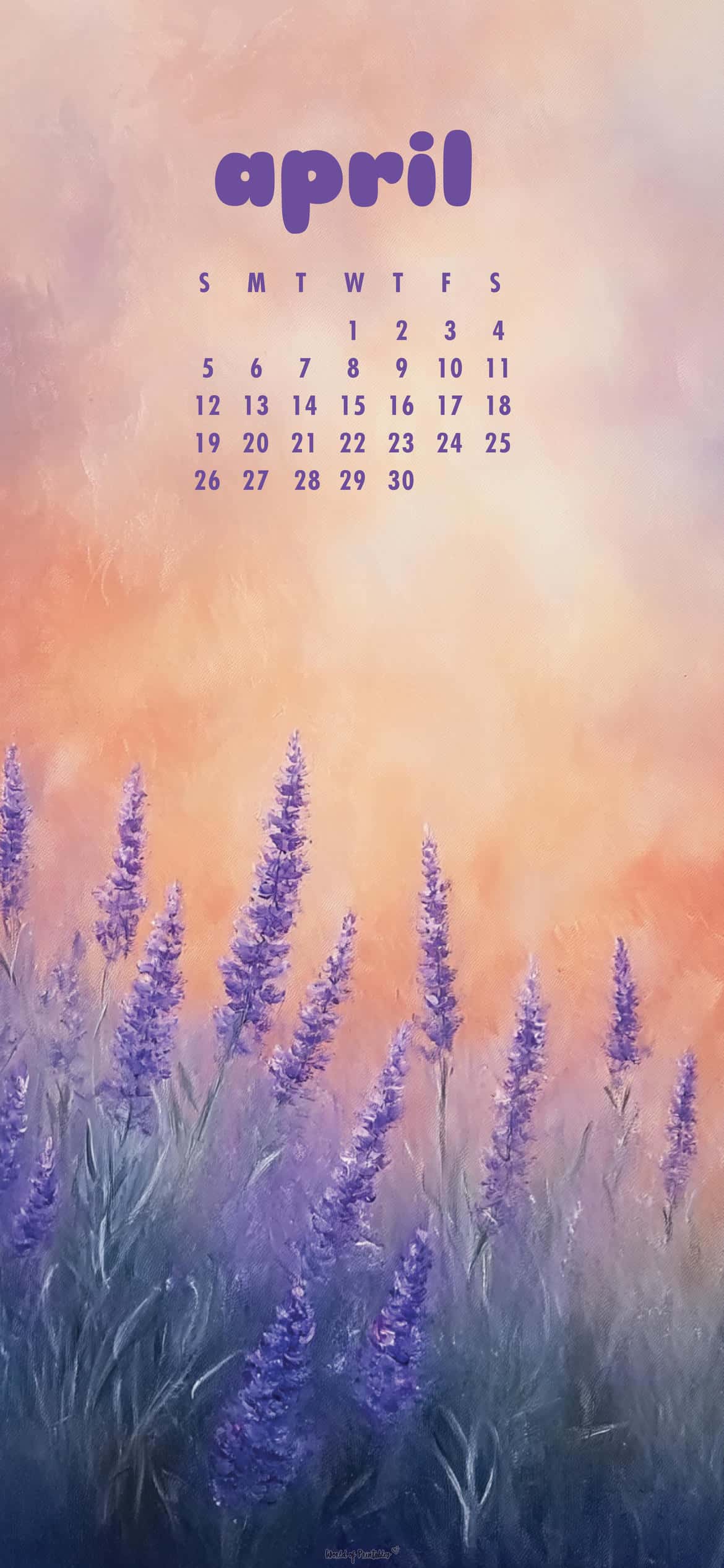 1170x2535 April Calendar Wallpaper. Free Desktop & Phone April Background