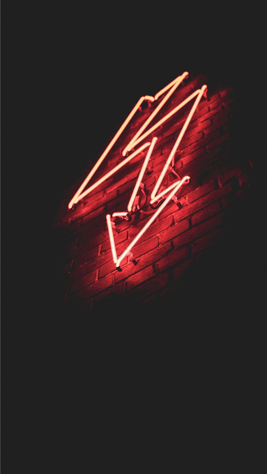 1080x1920 Download Neon Red Down Arrow Wallpaper