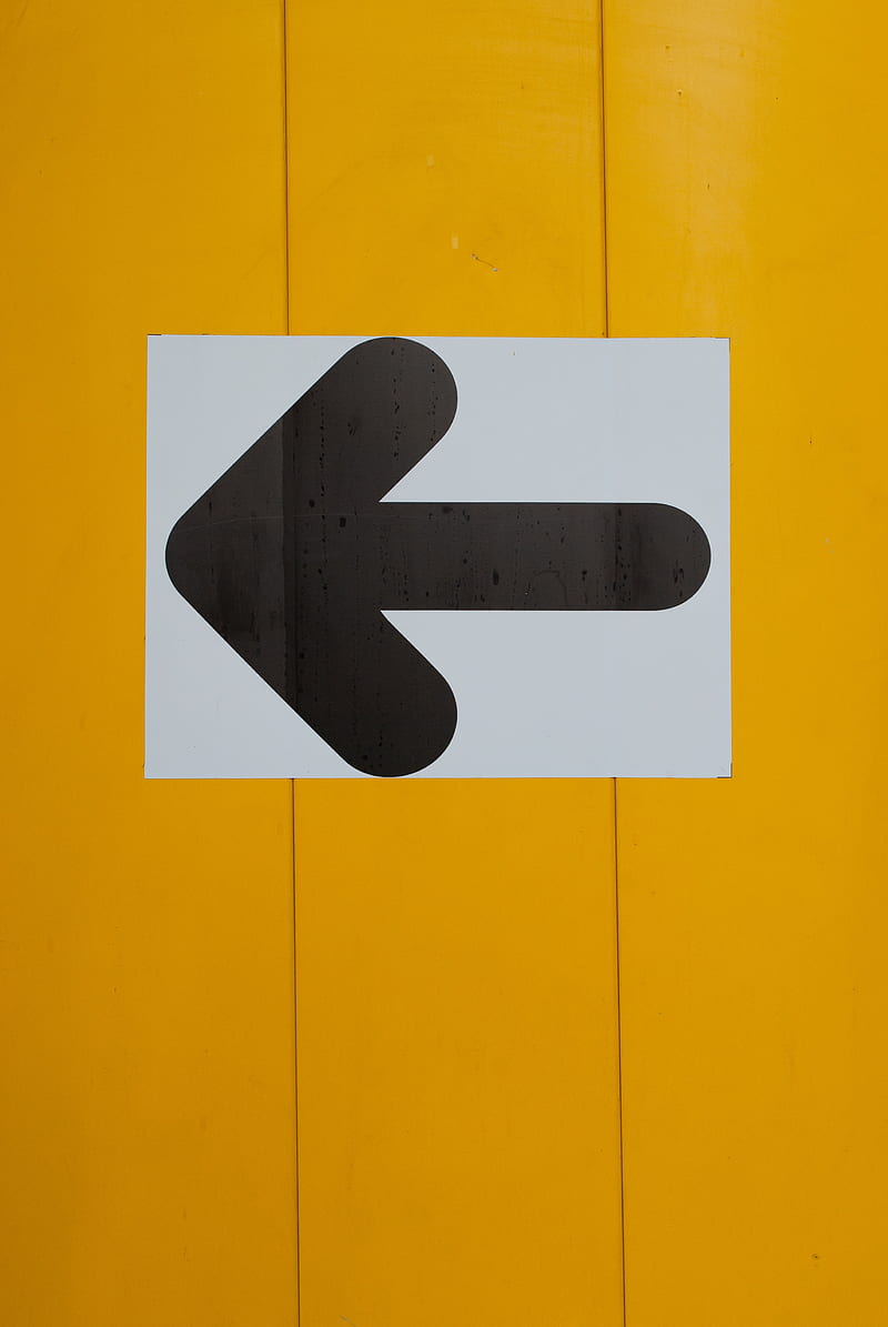 800x1195 Arrow, pointer, wall, minimalism, yellow, HD phone wallpaper