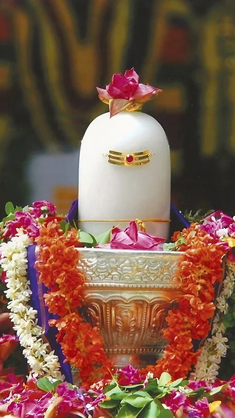800x1423 White Shiva Lingam, shivling, shiva lingam, white shivling, god, lord shiva, HD phone wallpaper
