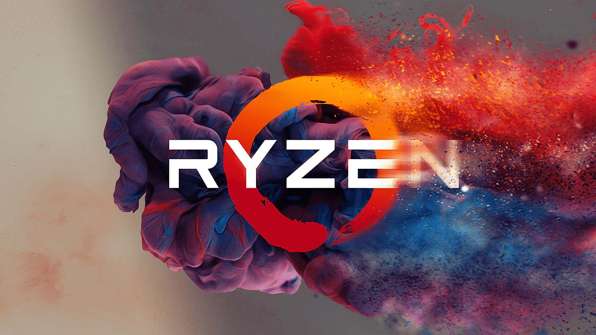 1920x1080 Descargar fondos de Explosión Artística Del Logo De Ryzen