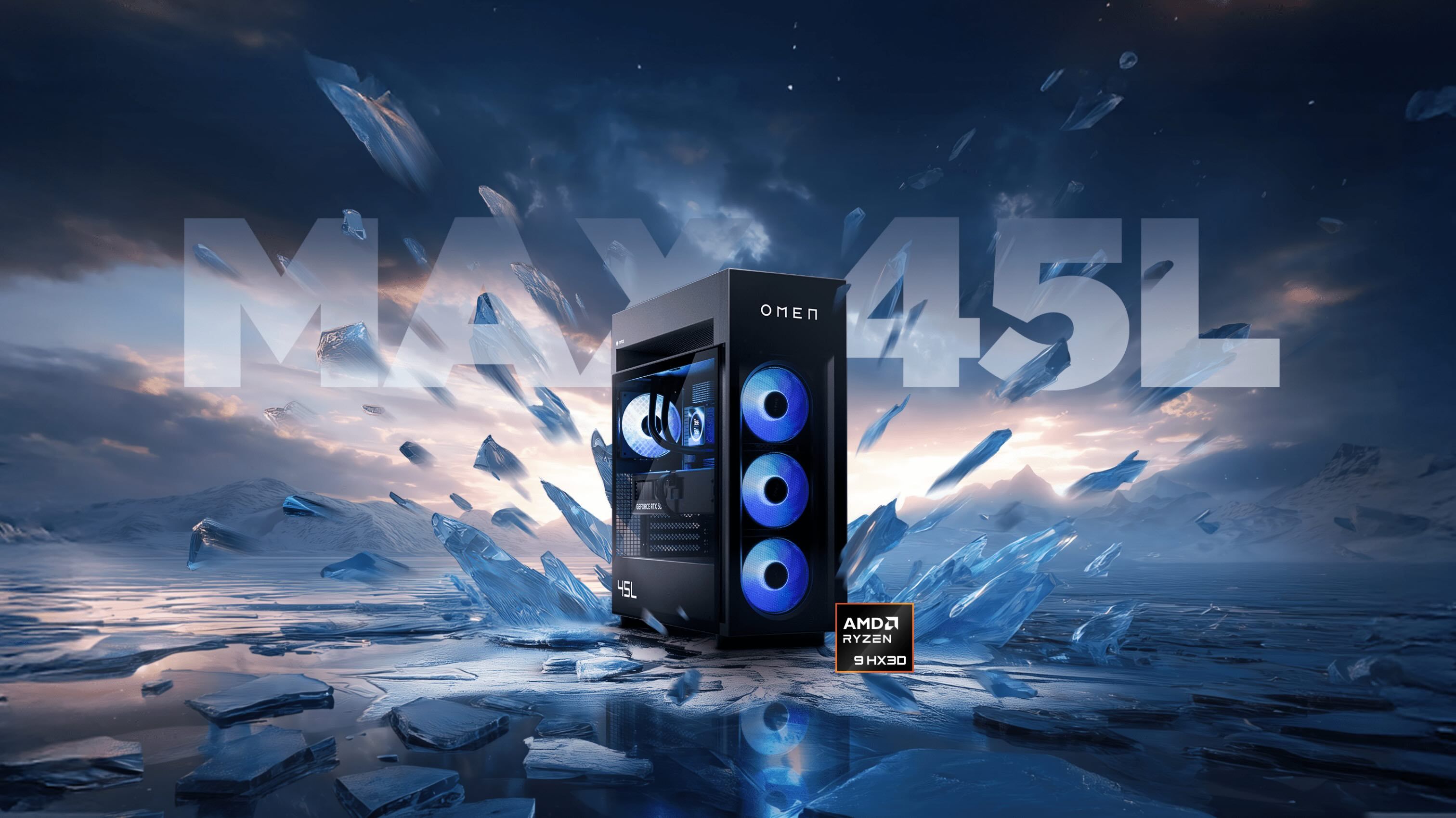 3024x1700 OMEN MAX 45L GAMING DESKTOP PC. HP® Official Site