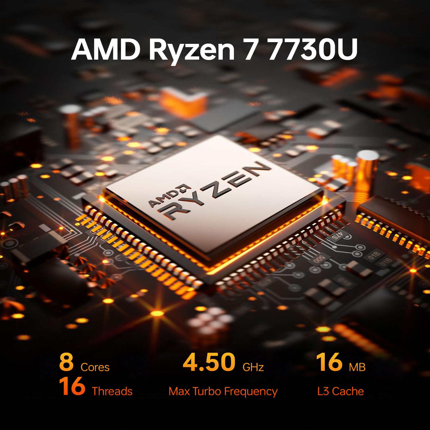 1500x1500 HP Touchscreen Laptop For Performance & Daily Work, AMD Ryzen 7 7730U Octa Core Processing For Multitasking, 16GB RAM, 1TB SSD, 15.6 FHD, Windows 11 Home, Webcam, Bundle With PCO Laptop Cooler