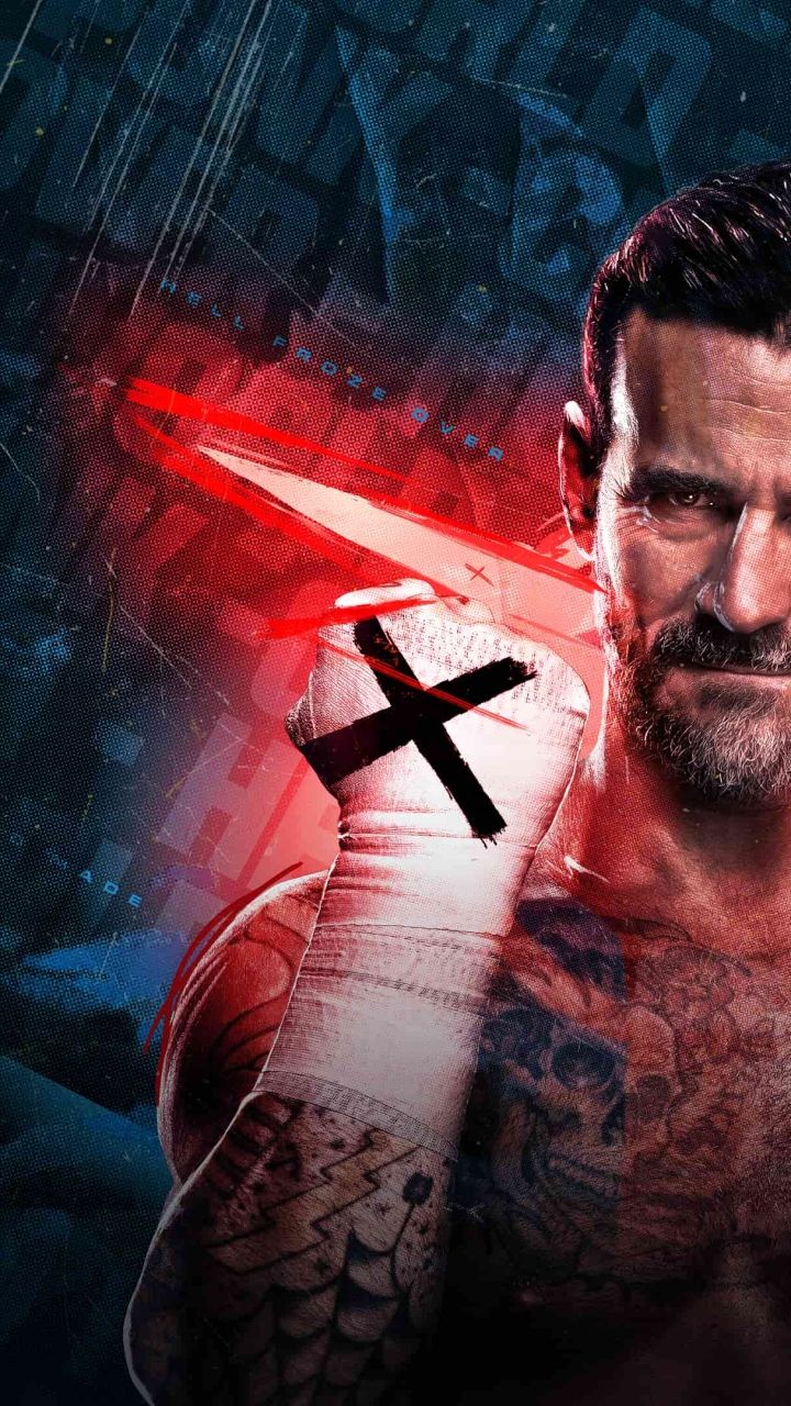 720x1280 CM Punk Wallpaper 4K, WWE 2K 2026 Games