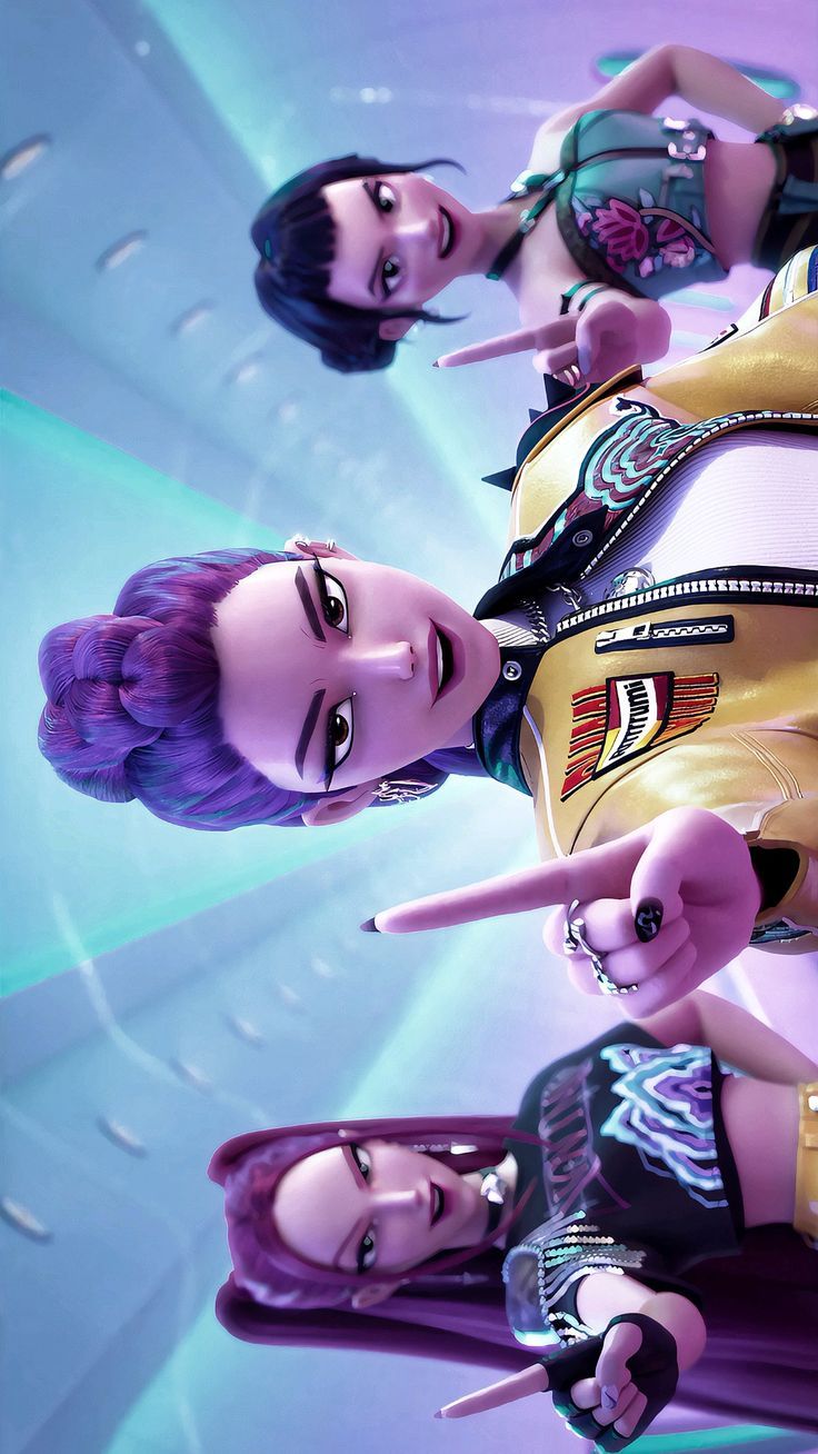 736x1308 huntrix wallpaper