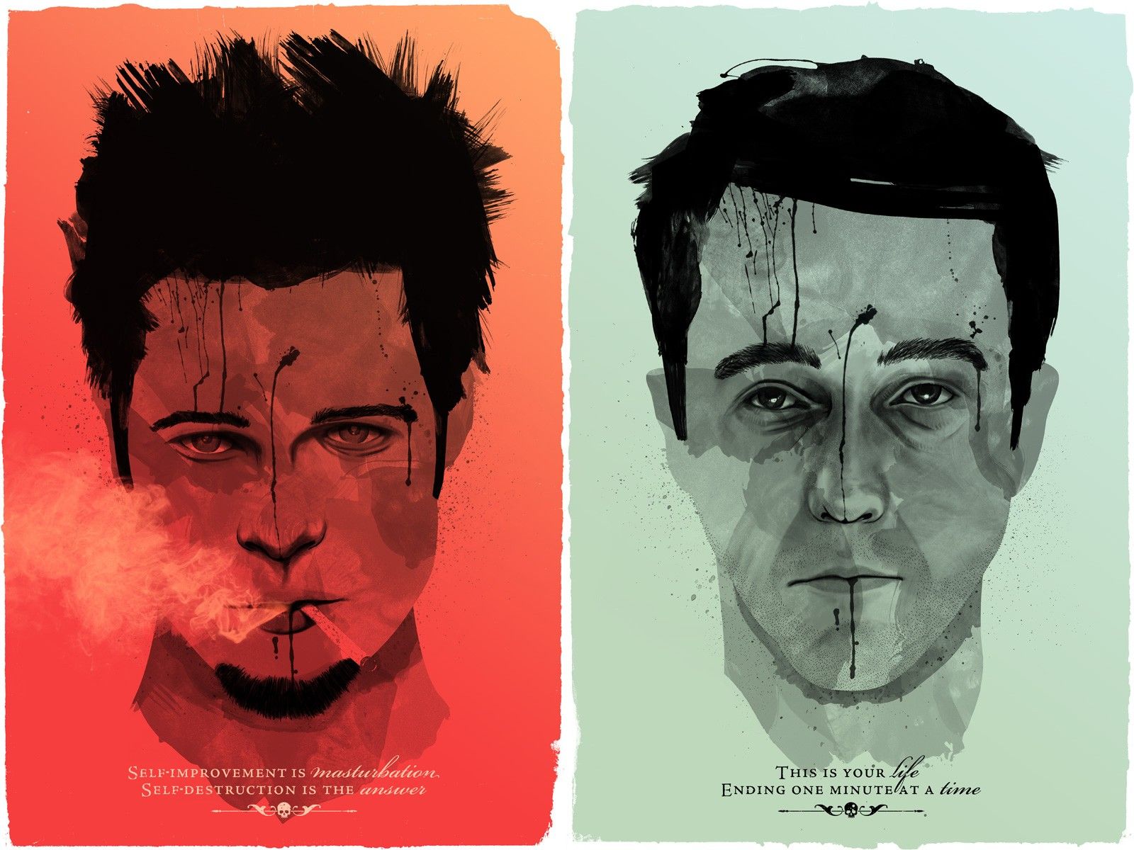 1600x1200 movies, Fight Club, Tyler Durden, Brad Pitt, Edward Norton Wallpaper HD / Desktop and Mobile Background