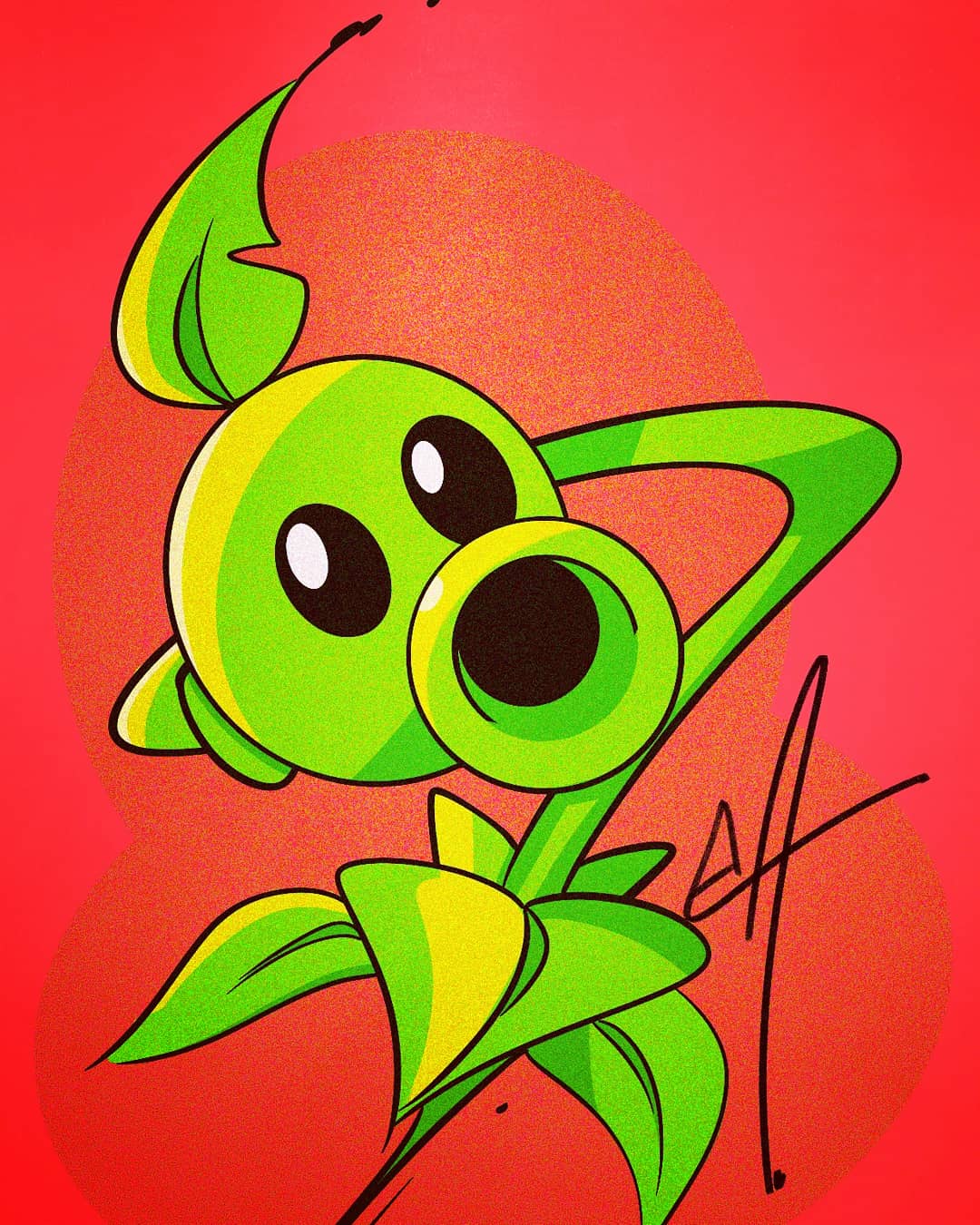 1080x1350 I drew the Peashooter for my cousin's birthday!