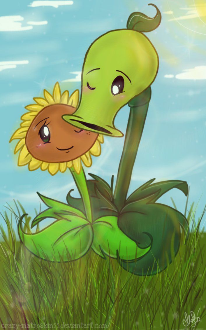 707x1131 PvZ:Peashooter X Sunflower.:3 By Crazy Matroskin55