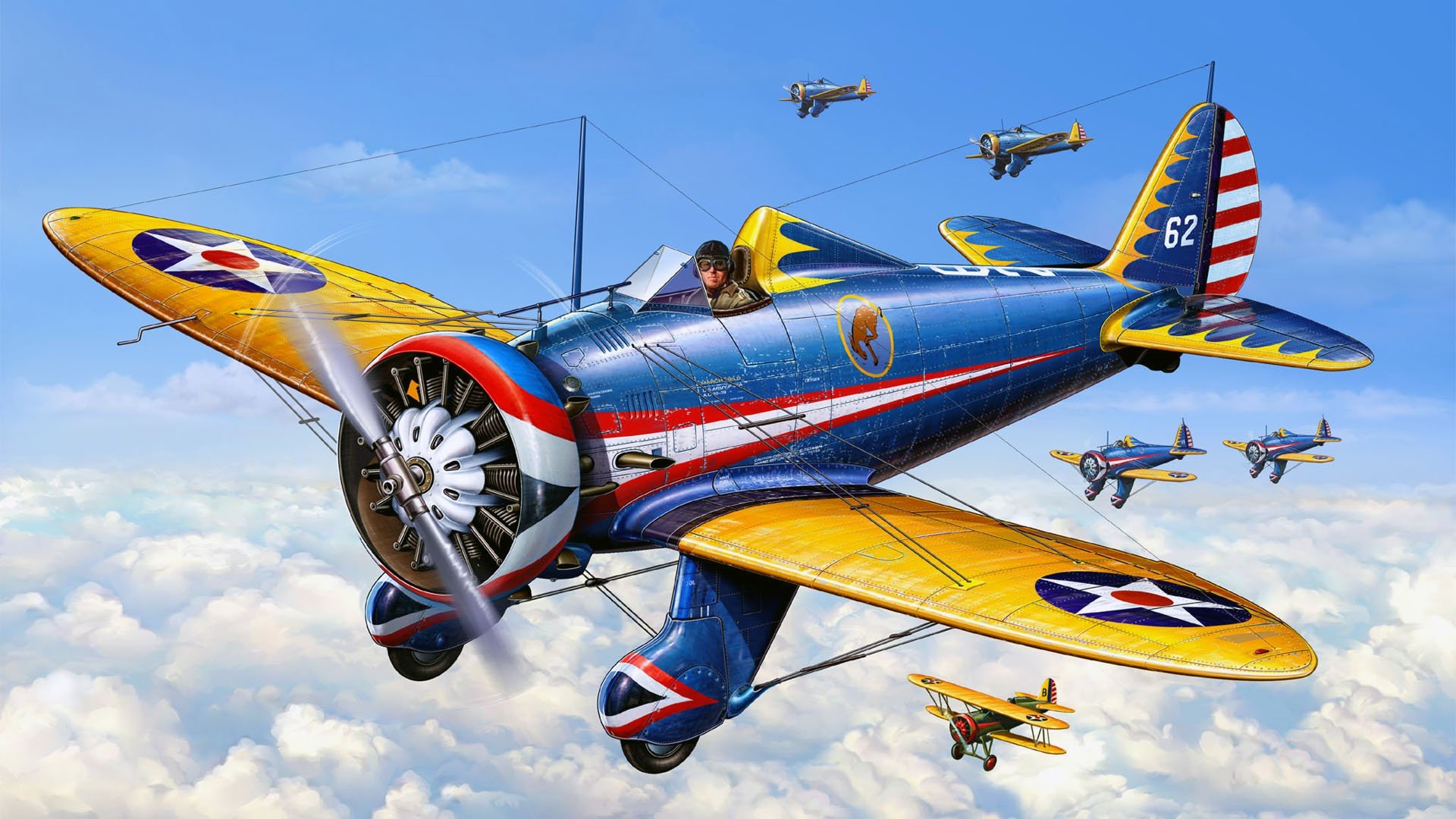 1920x1080 Wallpaper Boeing, Single, Peashooter, American Fighter, P 26 For Mobile And Desktop, Section авиация, Resolution 1920x1080