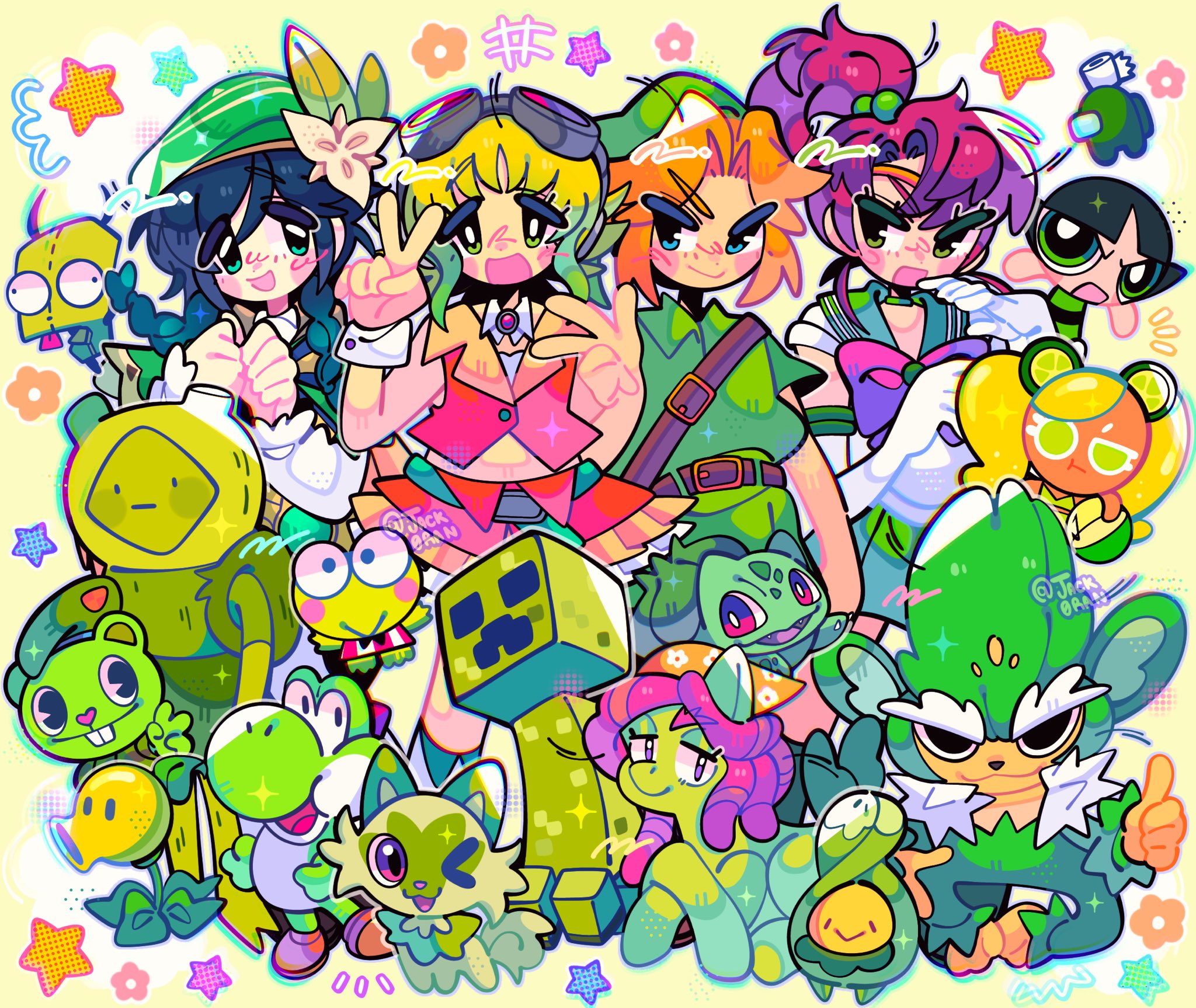 2048x1726 Peashooter vs. Zombies Anime Image Board