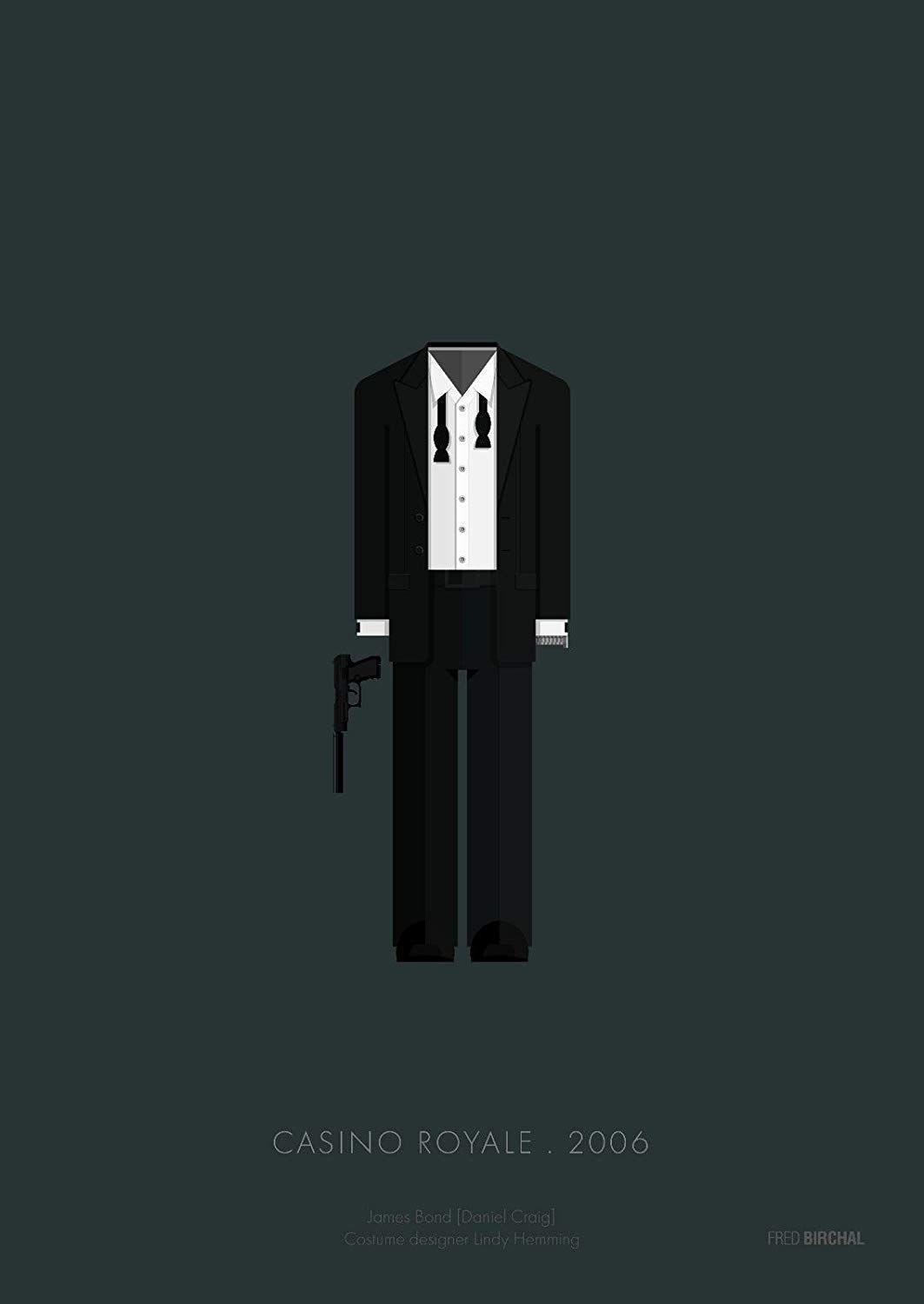 1063x1500 Tribute Art Work Print (by Fred Birchal) Of Casino Royale James Bond 2006 Costume on 300 GSM Paper With Frame but Without Mount : Amazon.co.uk: Home & Kitchen