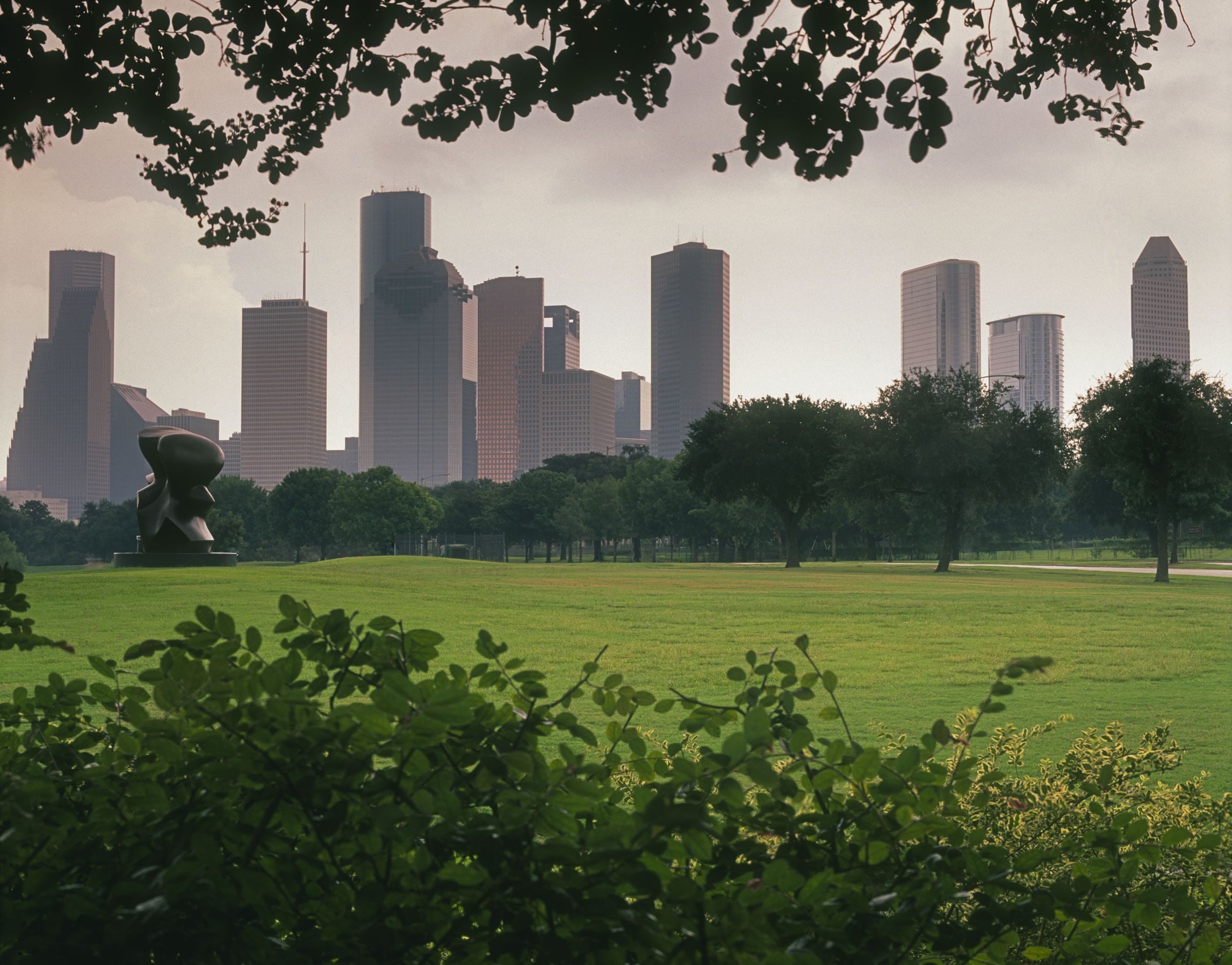 2396x1877 Houston Skyline From Memorial Park Wall Mural