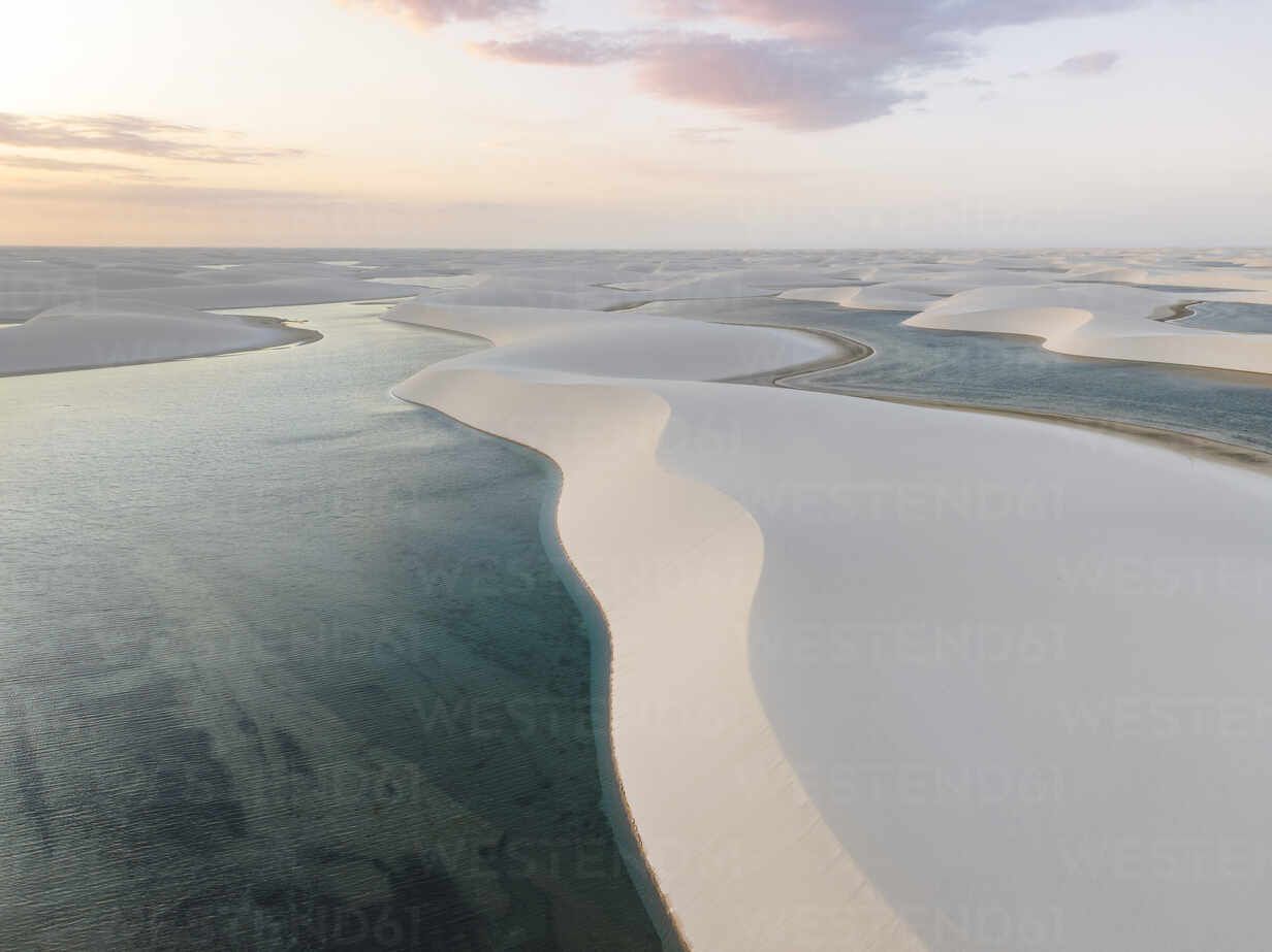1232x923 Aerial view of minimalist Lencois Maranhenses National Park desert with lagoon, Barreirinhas, Maranhao, Brazil
