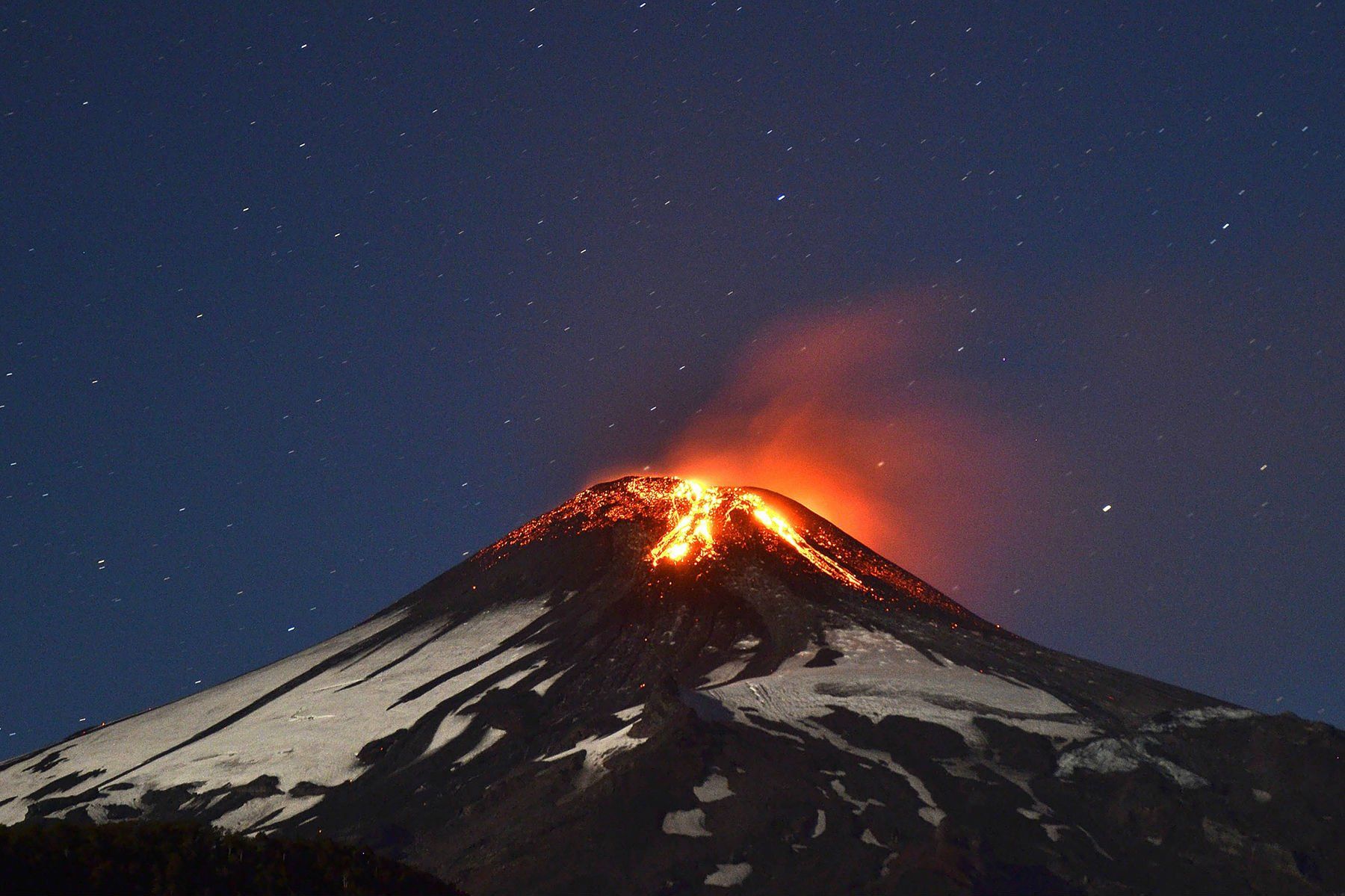 1800x1199 volcano, Mountain, Lava, Nature, Landscape, Mountains, Fire, Stars, Sky Wallpaper HD / Desktop and Mobile Background