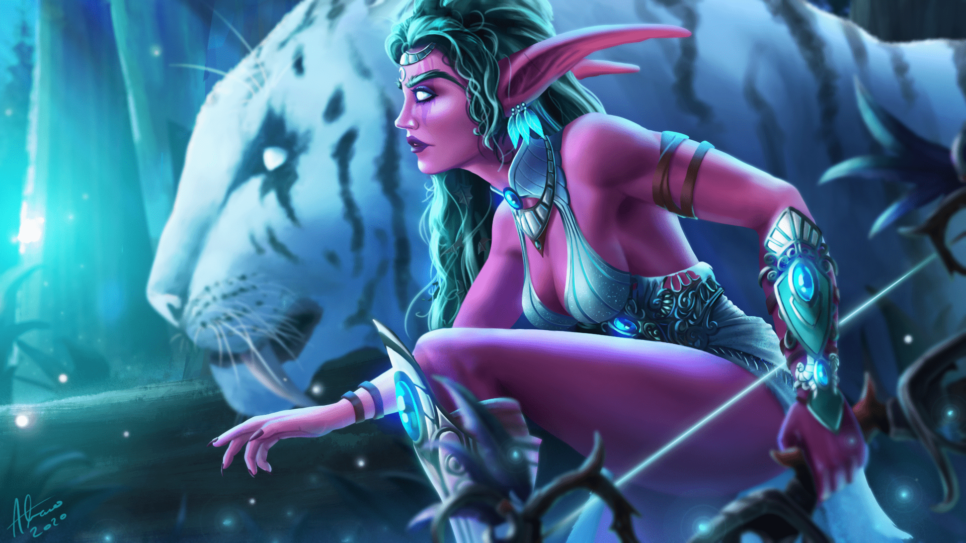 1920x1080 OC Commission of High Inquisitor Sally Whitemane ❤️ (Via) (Xhillia)
