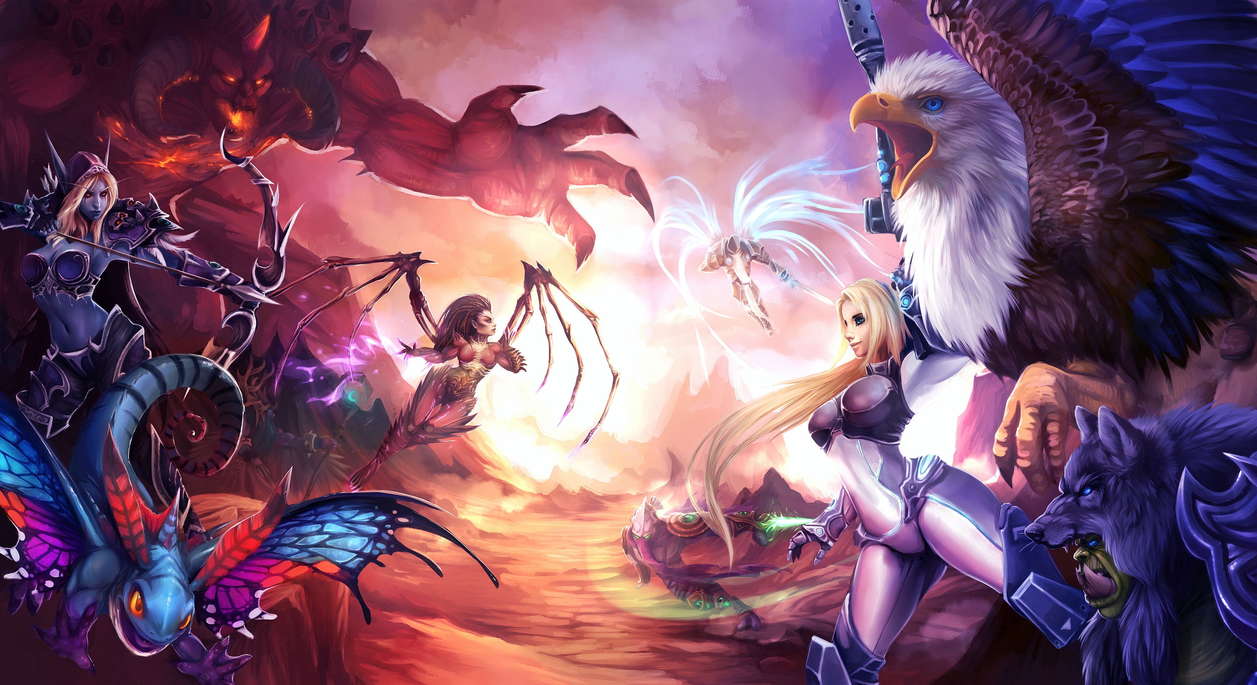 4000x2181 Phone wallpaper: Sally Whitemane, Video Game, Heroes Of The Storm 964603