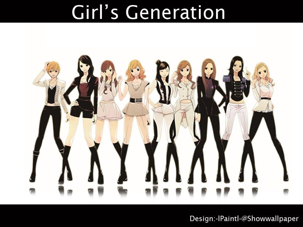 1024x768 Girls' Generation Cartoon