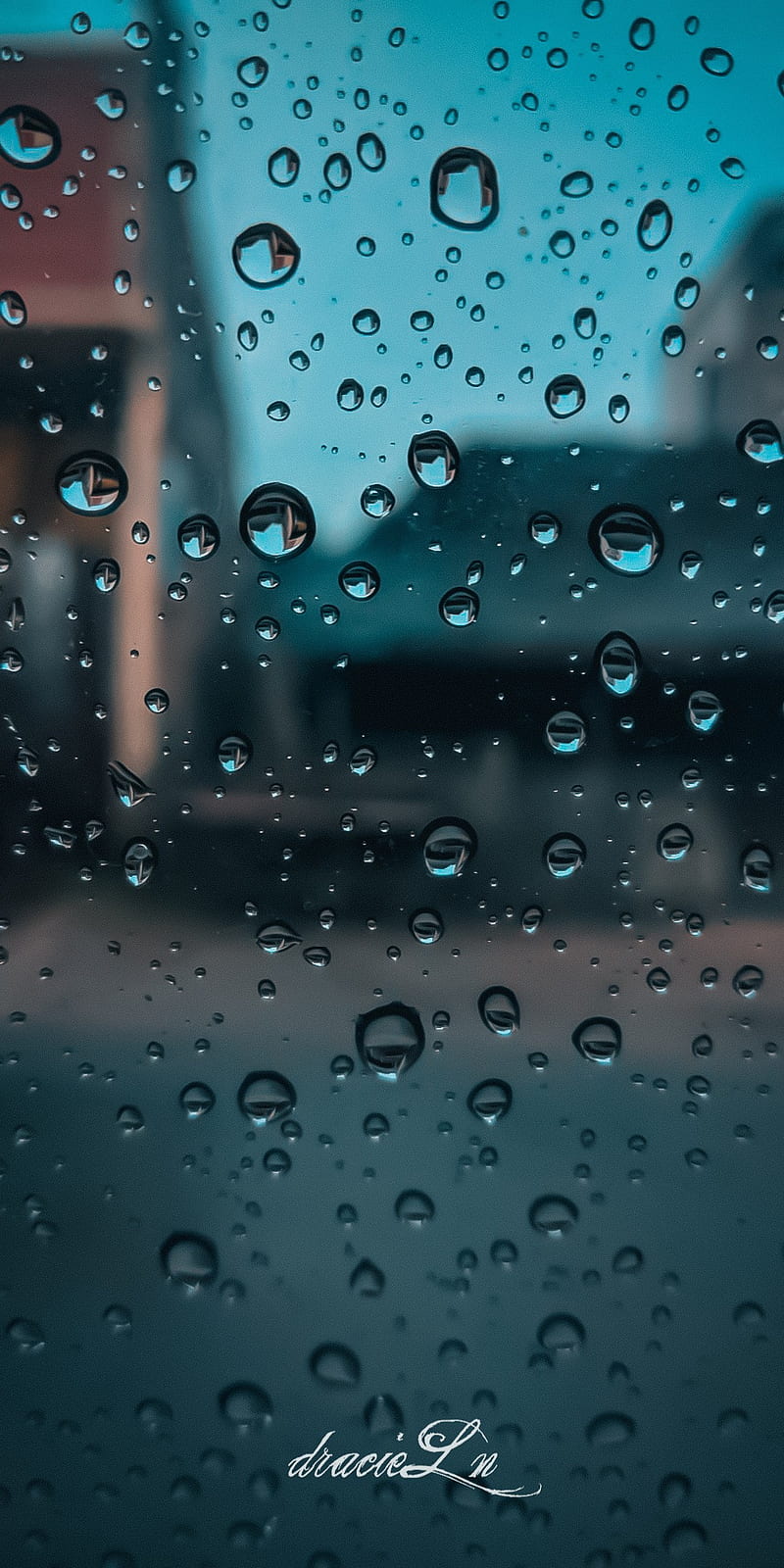 800x1600 The rain, aesthetic, blur, day, dracieln, drops, glass, rain, rainy, screen, HD phone wallpaper