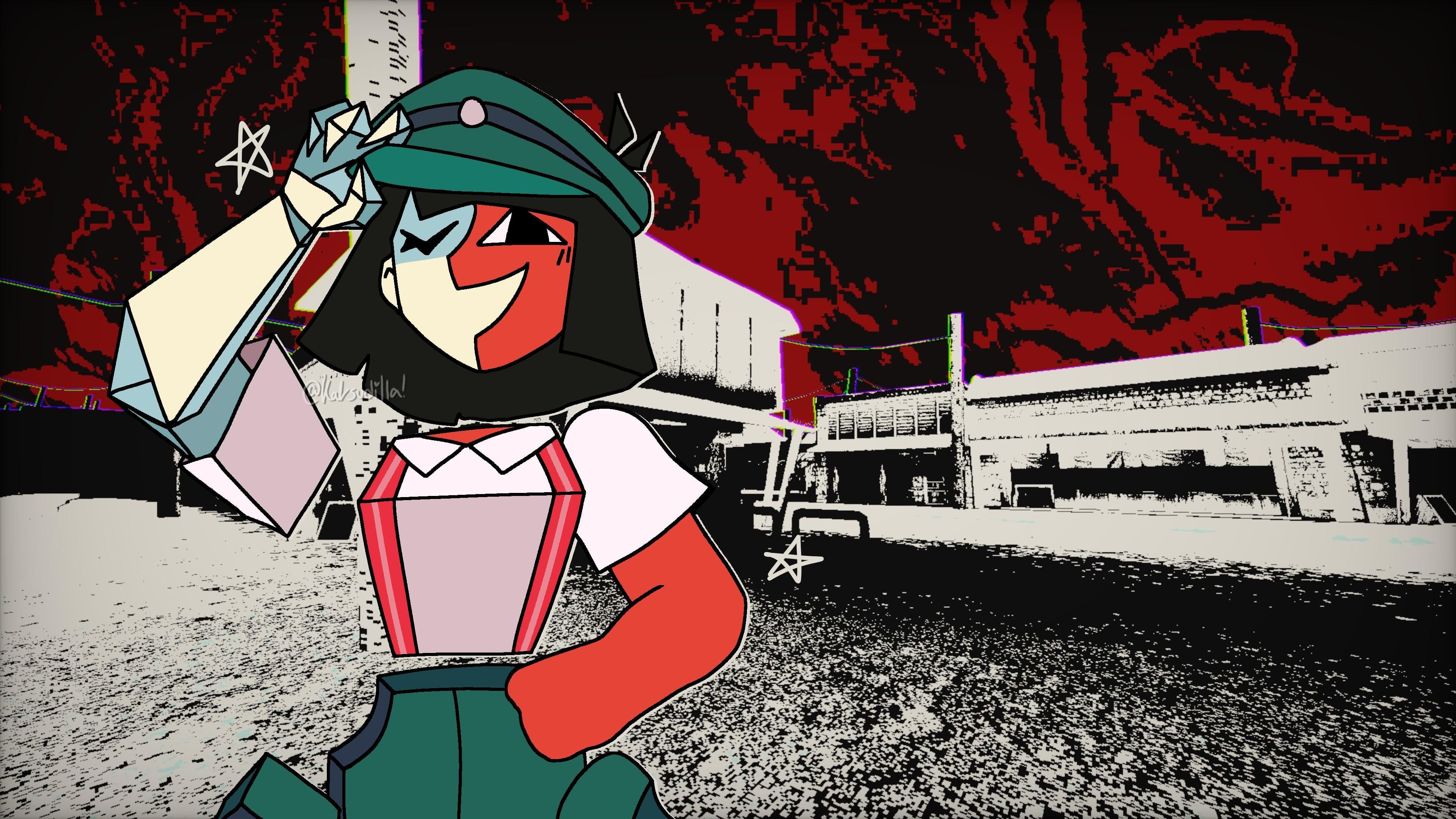 3840x2160 drew a wallpaper cause dream bbq has awakened the tiny ena in my brain :D