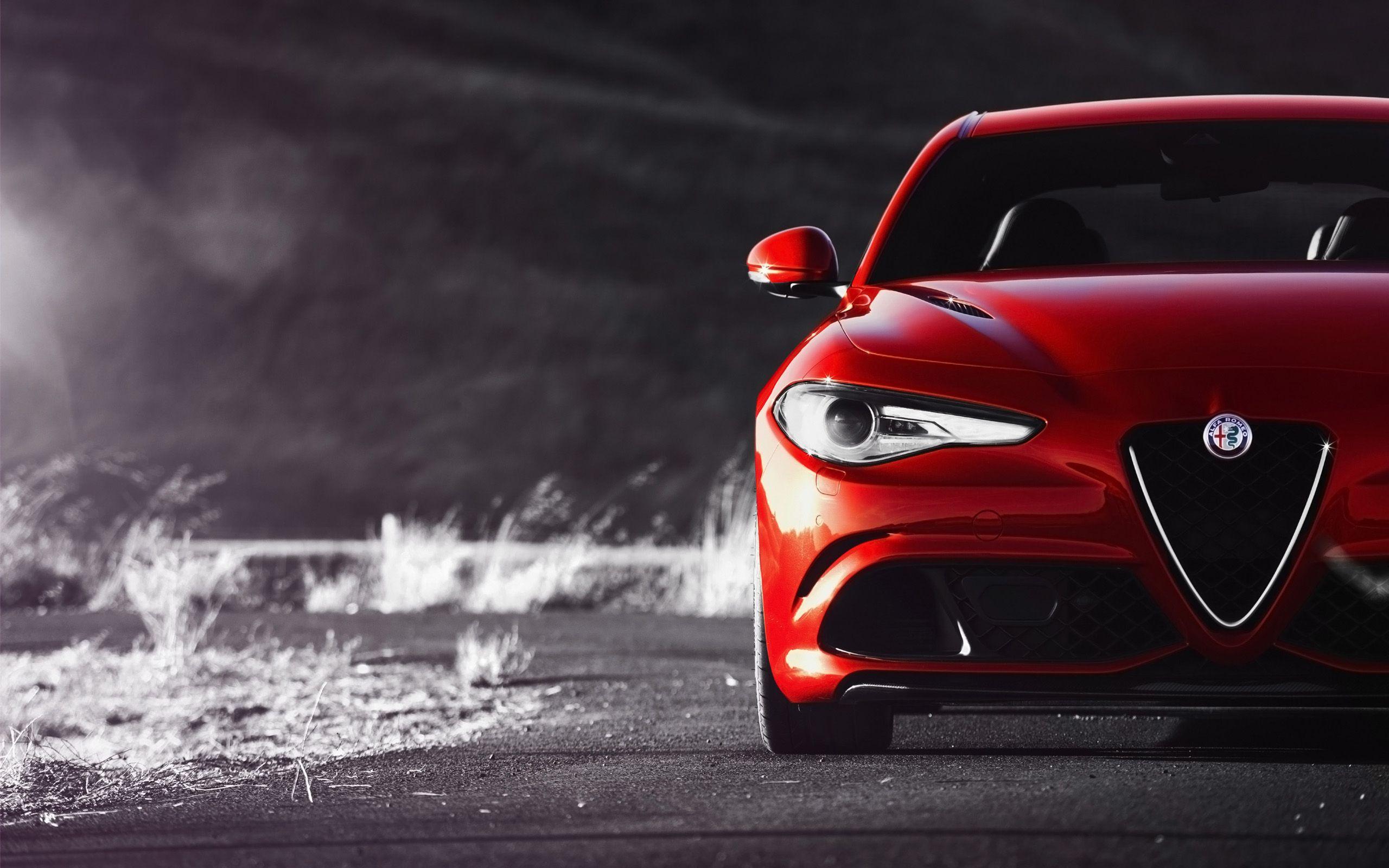 2560x1600 Alfa Romeo Giulia Quadrifoglio and White