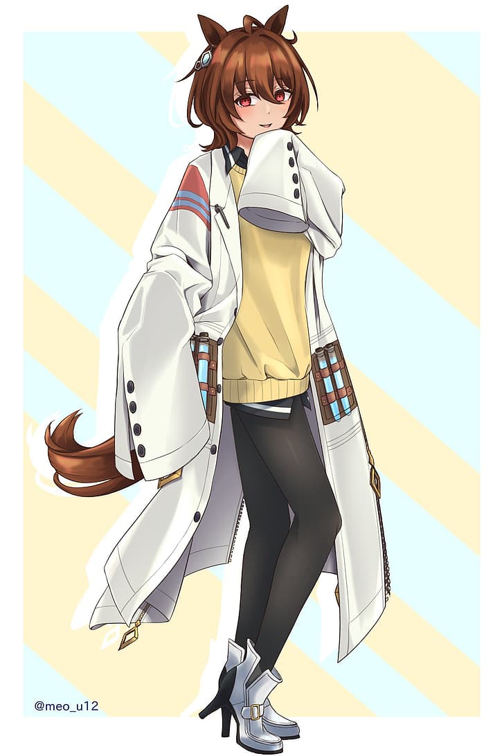 728x1092 HD wallpaper: anime, anime girls, Agnes Tachyon (Uma Musume), Uma Musume Pretty Derby