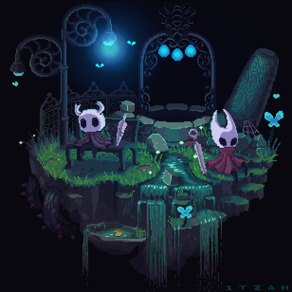 1232x1232 OC Hollow Knight Pixelart