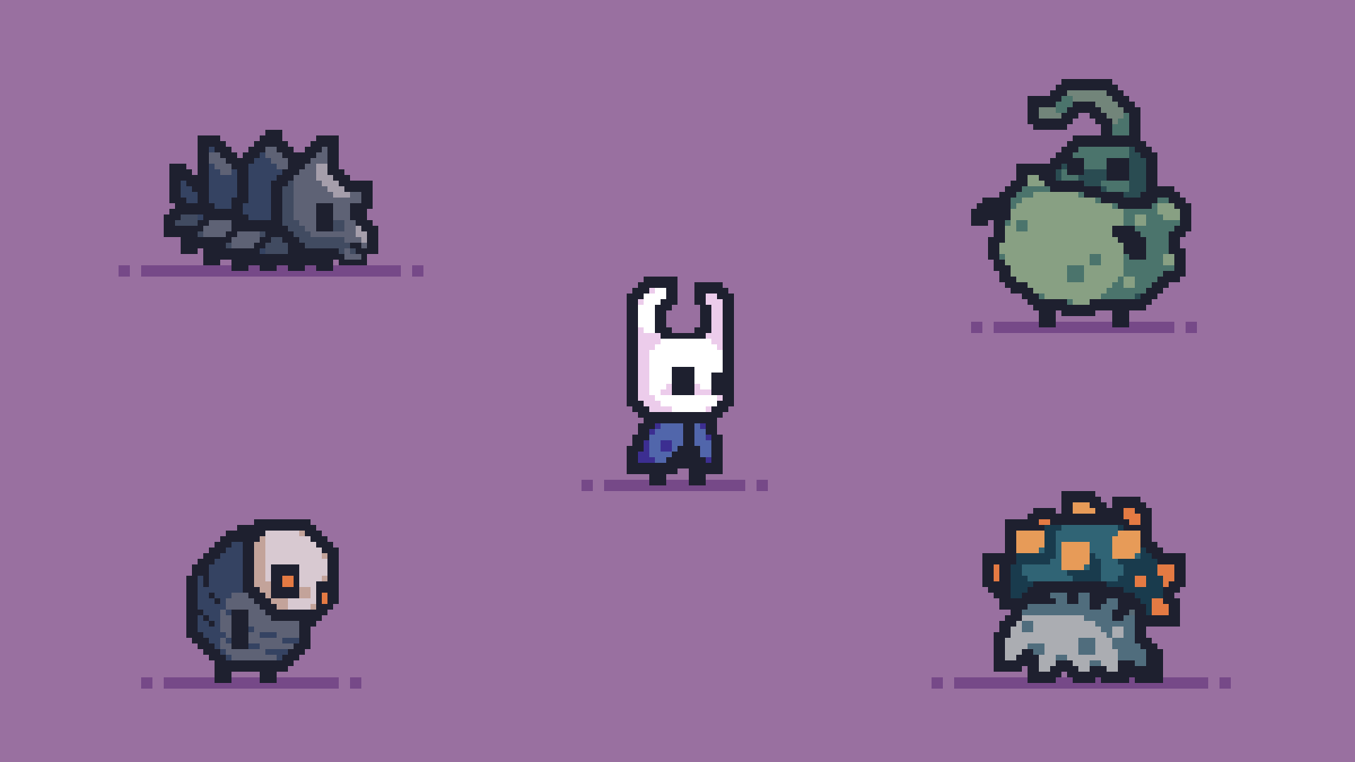 1920x1080 Hollow Knight HD Wallpaper: Pixel Heroes Unite