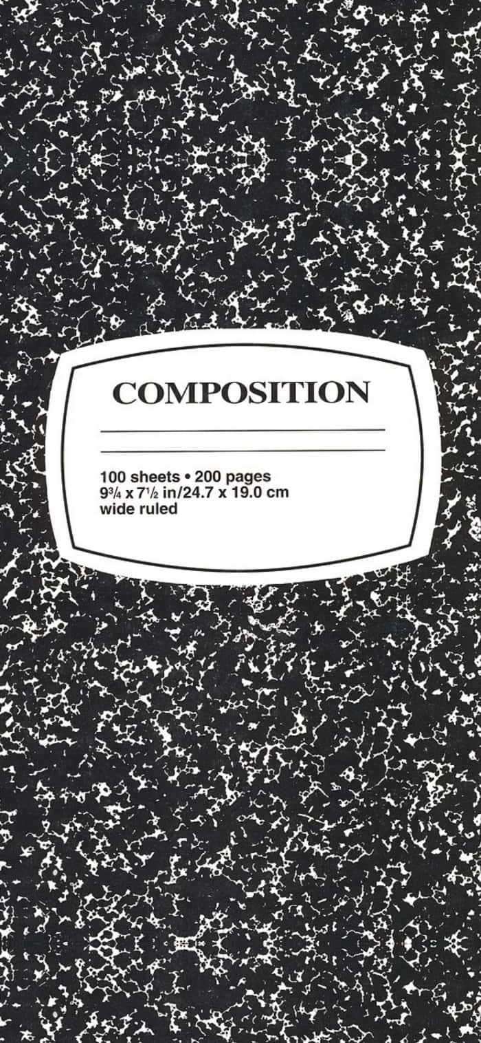 700x1516 Download Classic Black White Composition Notebook Cover Wallpaper