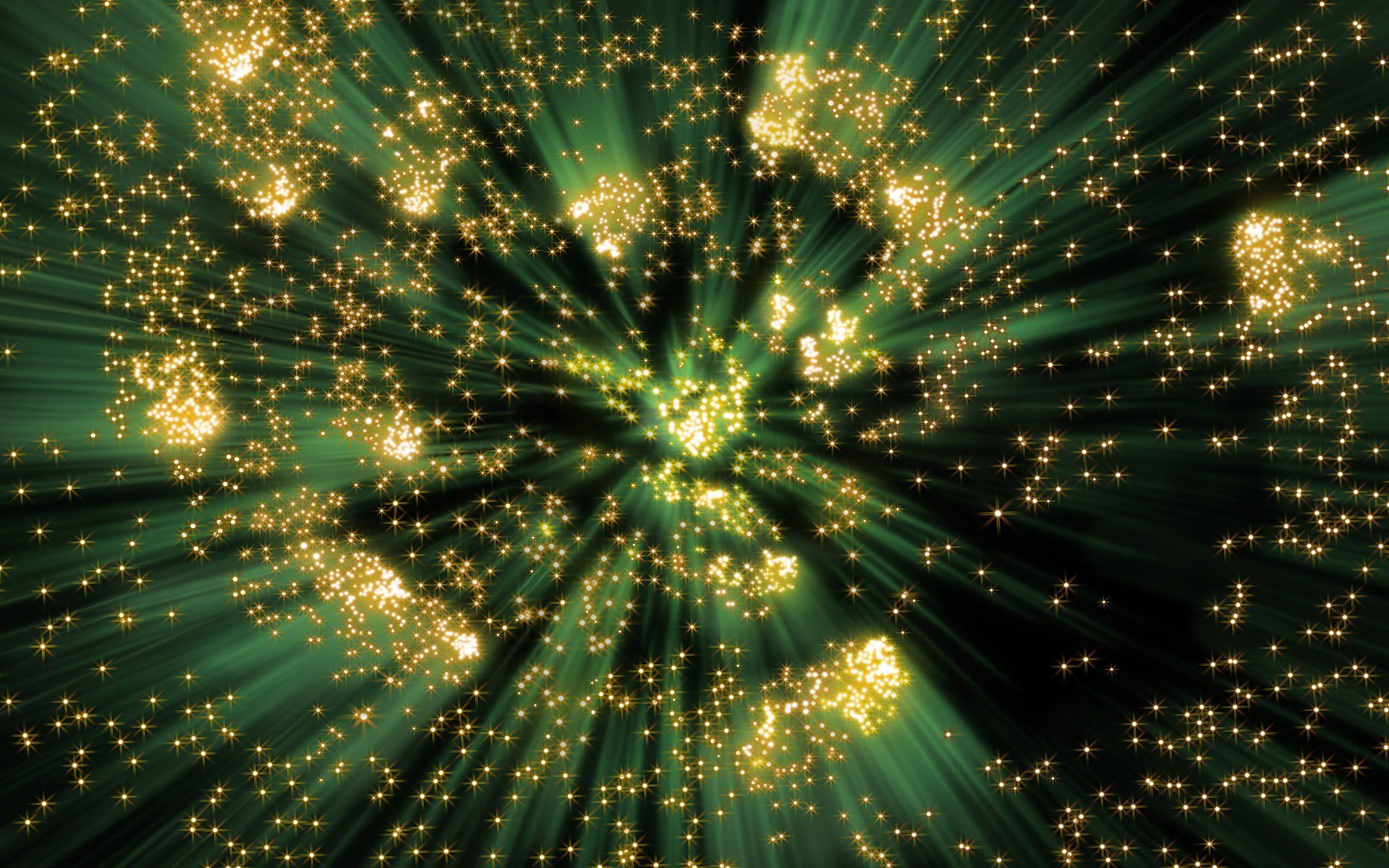 1920x1200 Download Gold Green Abstract Sparkles Abstract Green HD Wallpaper