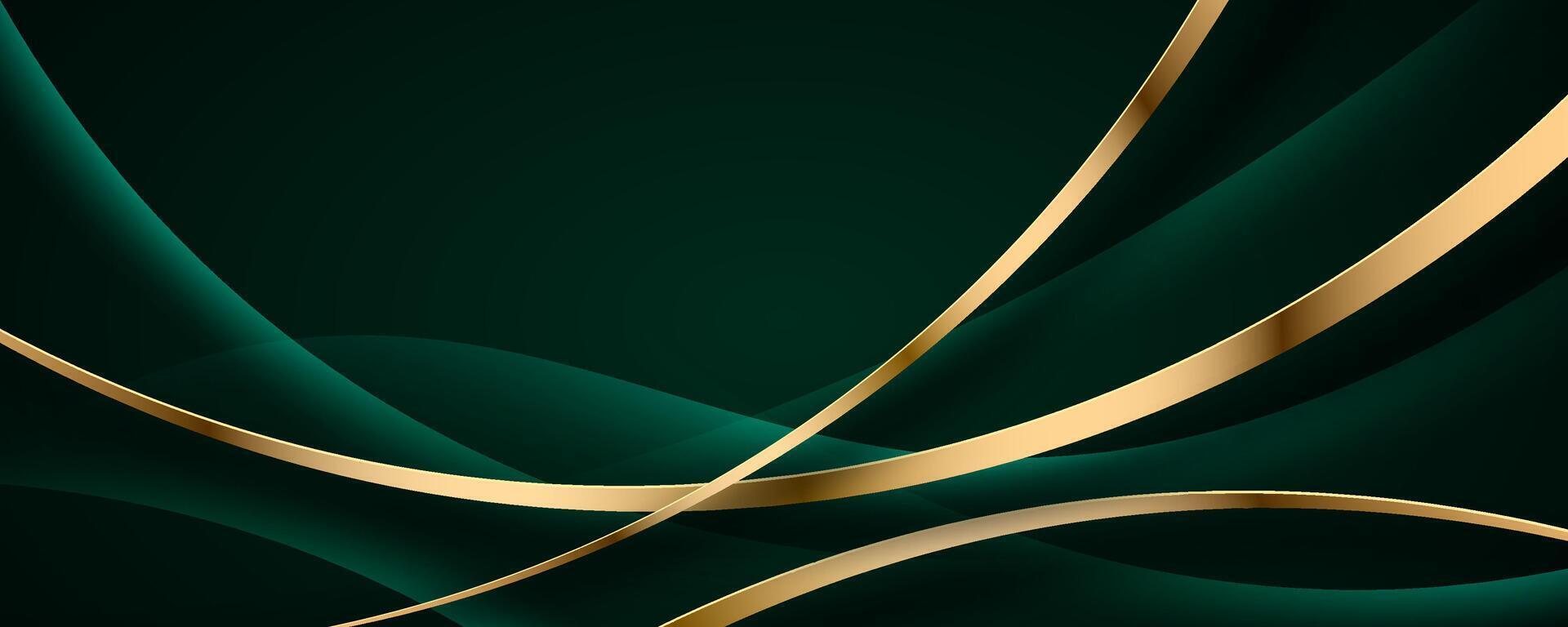 1920x768 Green and gold abstract background with a light effect