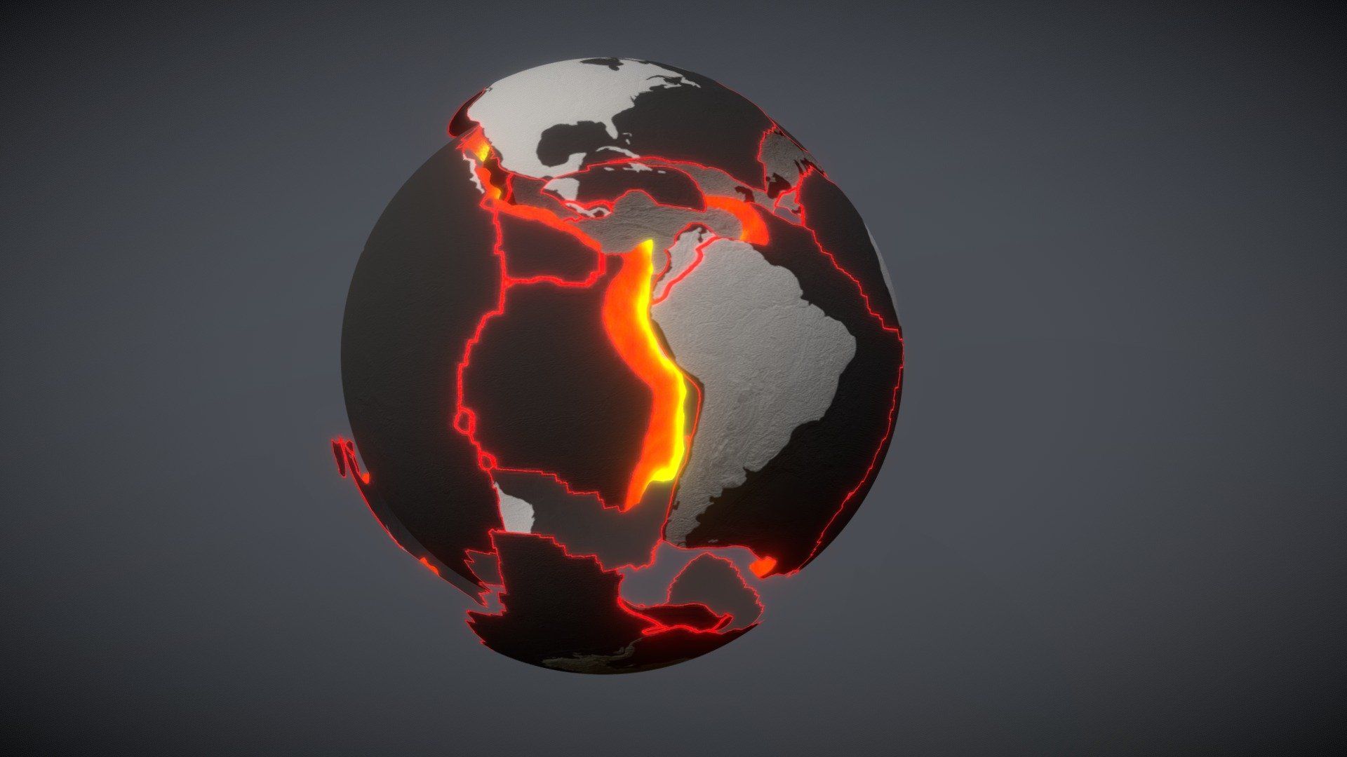 1920x1080 Exploded view of tectonic plates model by linajakaite [e9eeeea]
