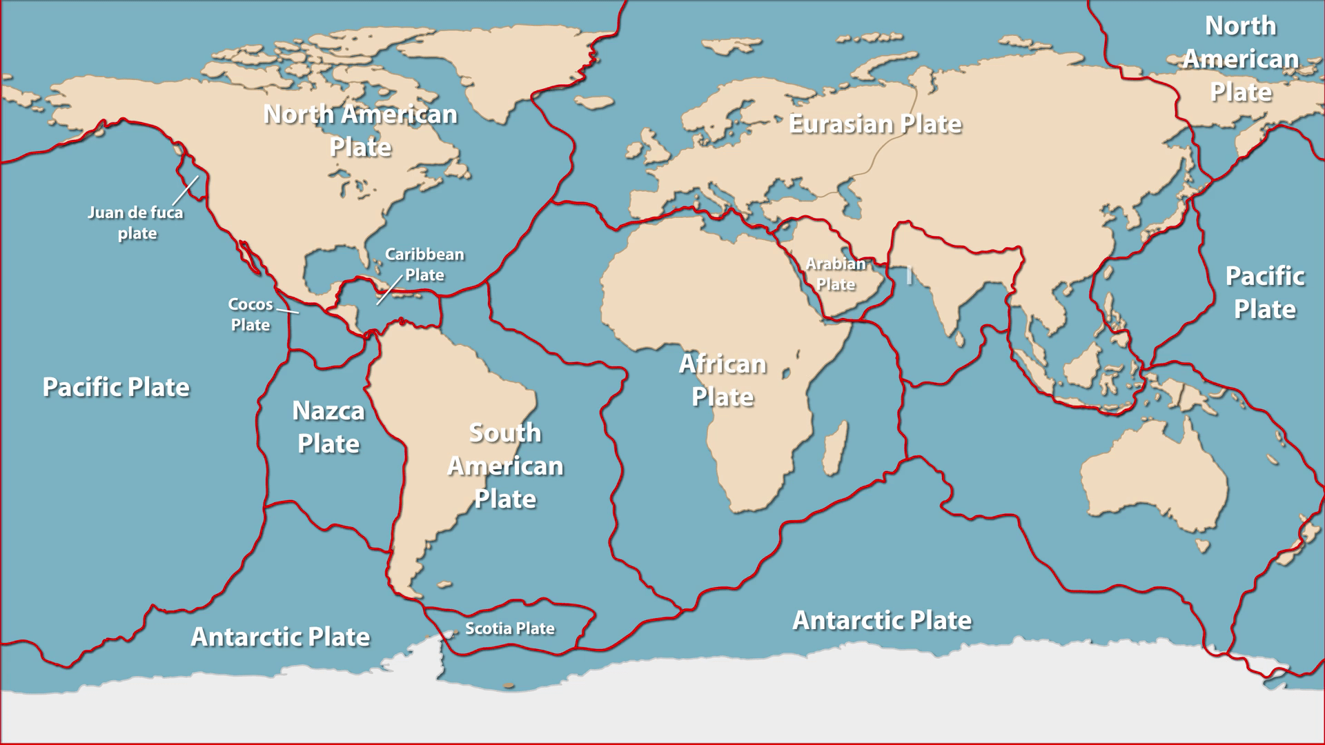 1920x1080 Global Tectonic Plates Movement Map