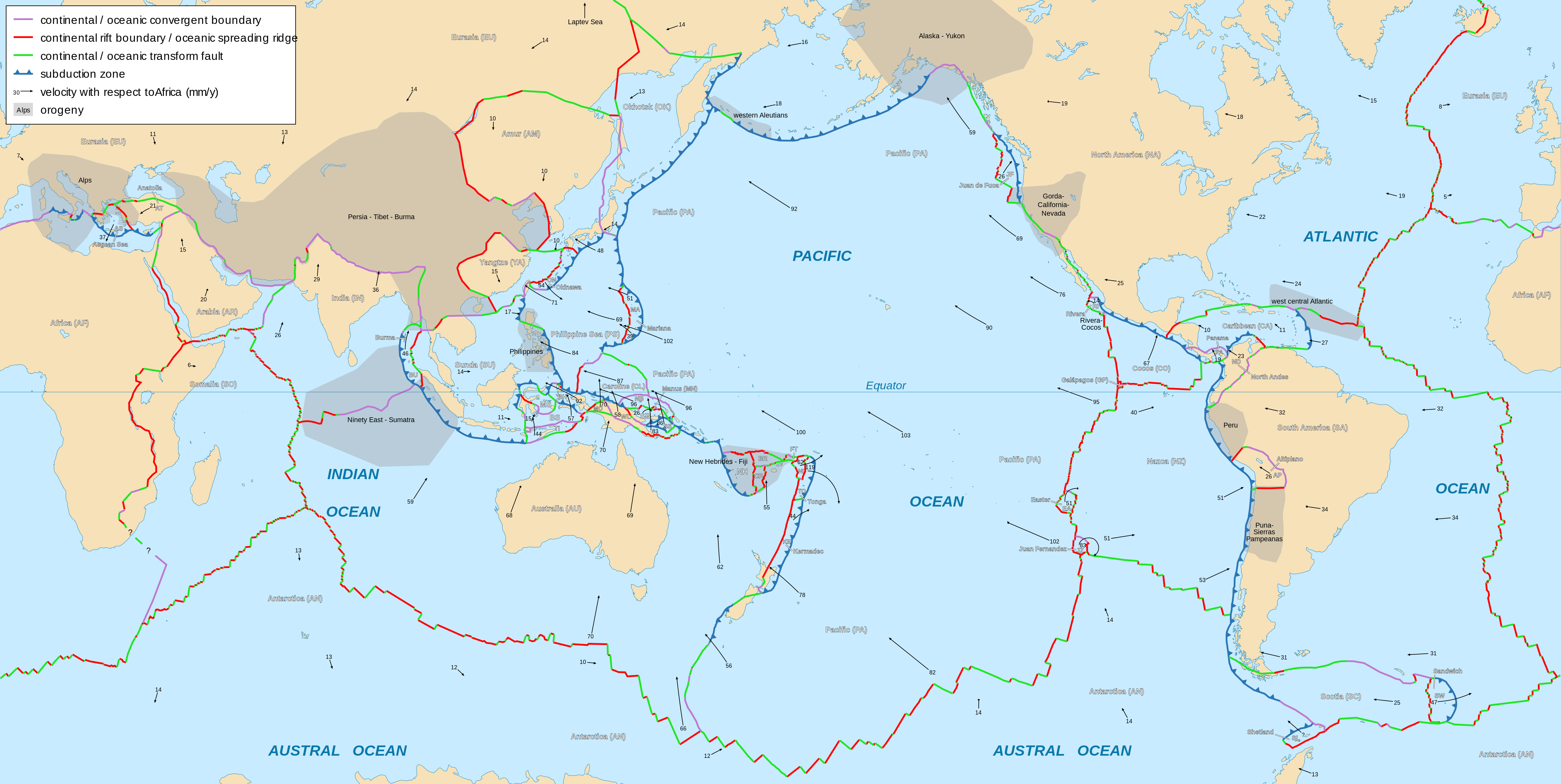 4898x2461 Plate Tectonics