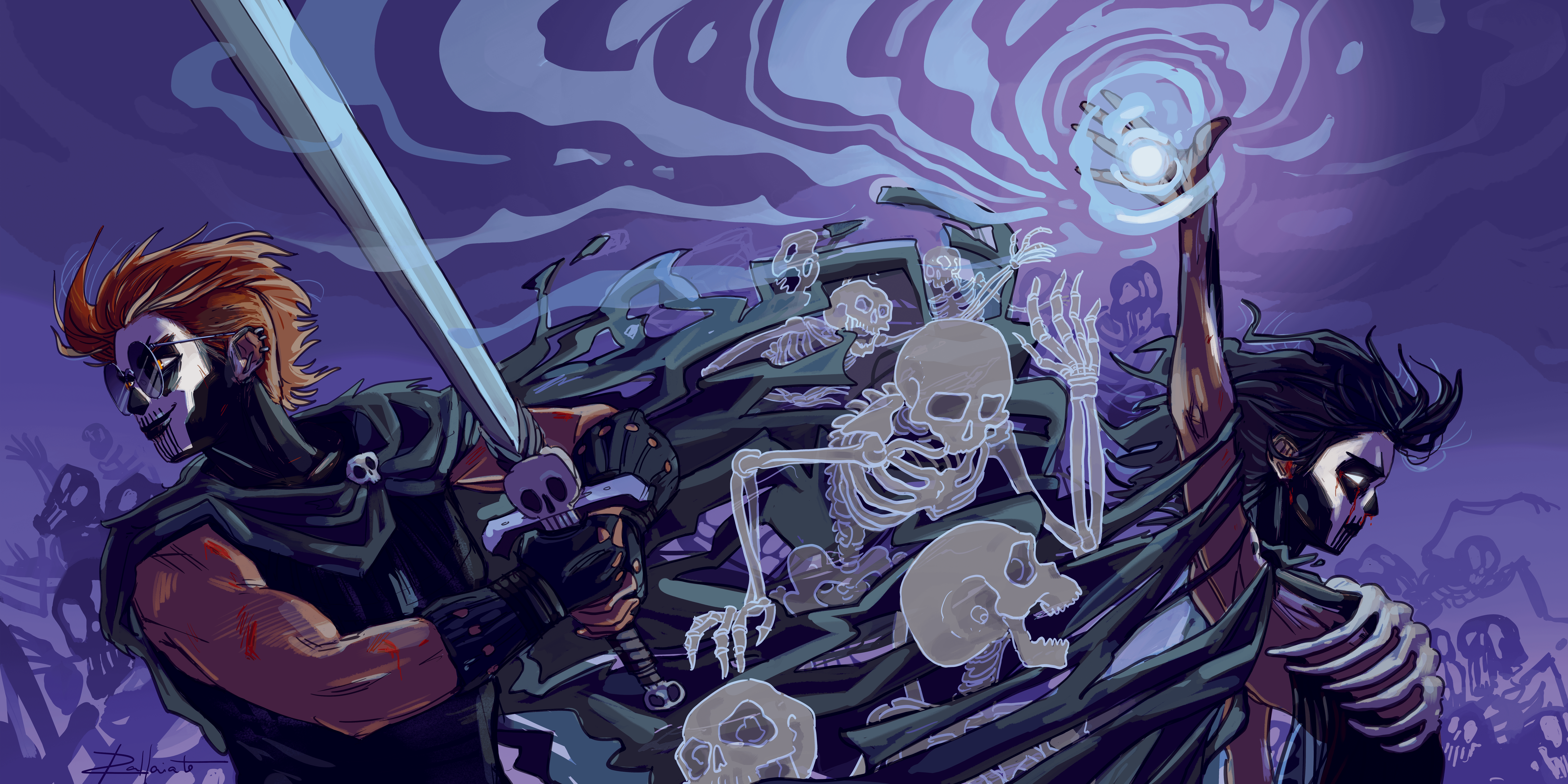 7087x3543 fan art take on Gideon and Harrow