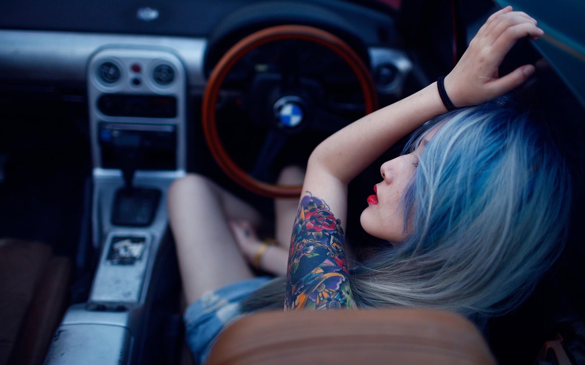 1920x1200 Wallpaper Japanese Girl With Tattoos Driving A Car On Desktop.com Wallpaper, Picture, Image!