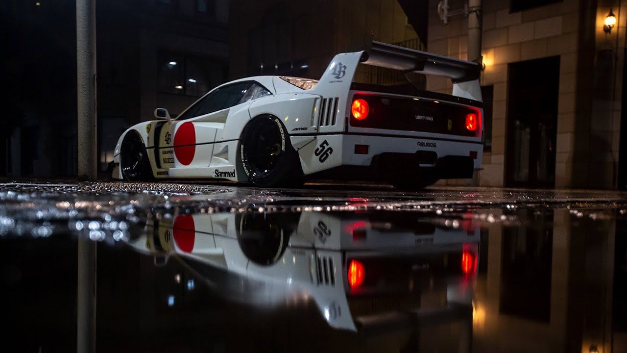 1280x720 Liberty Walk Ferrari F40. Tasteful styling or automotive sacrilege?