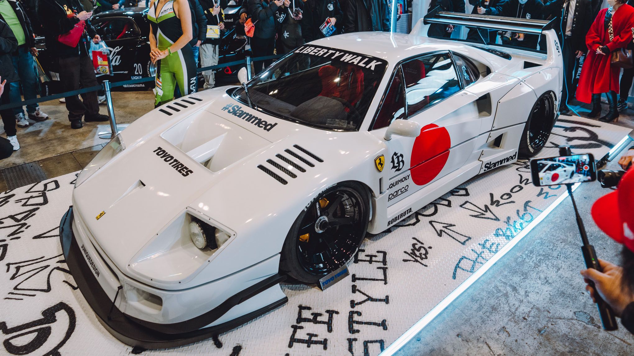 2040x1148 Behold: Japanese tuner Liberty Walk's widebody Ferrari F40
