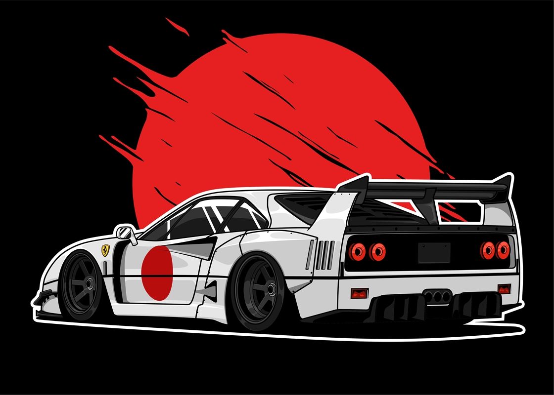 1120x800 Ferrari F40 Libertywalk LB posters & prints