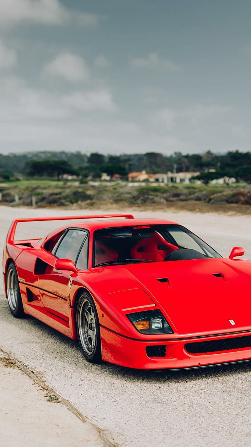 800x1422 Ferrari F red, car, hypercar, supercar, rich, luxury, classic car, HD phone wallpaper