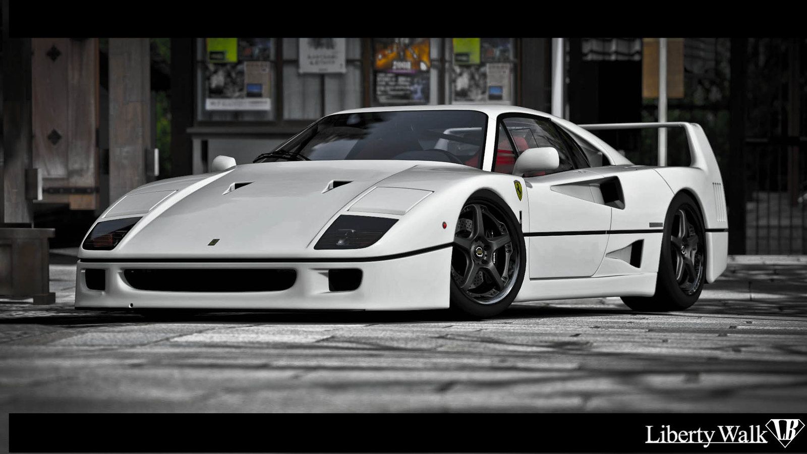 1600x900 Liberty Walk F40. Ferrari F40 inspired by Liberty Walk Tuni