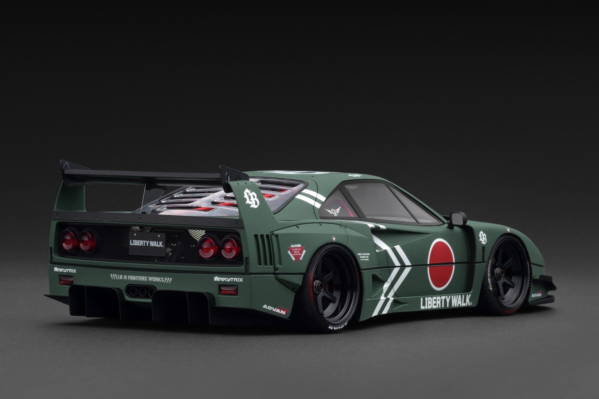 2000x1333 Pre Order) 1:18 Ferrari F40 By Liberty Walk Matte Green Ignitio