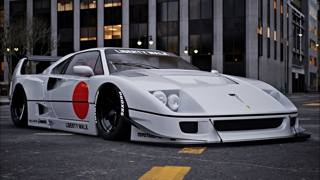1280x720 Ferrari F40 Liberty Walk Widebody. Tokyo Auto Salon Reveal